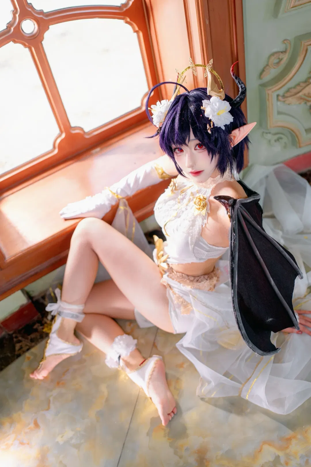 【龙姬cos】碧蓝幻想之白纱与黑翼的奇幻碰撞 - 第 2 张