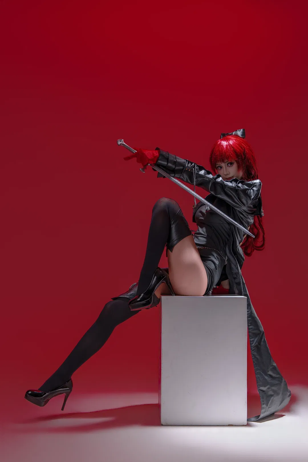 【芳澤霞cos】P5R學妹的紅色視覺衝擊 - 第 3 張