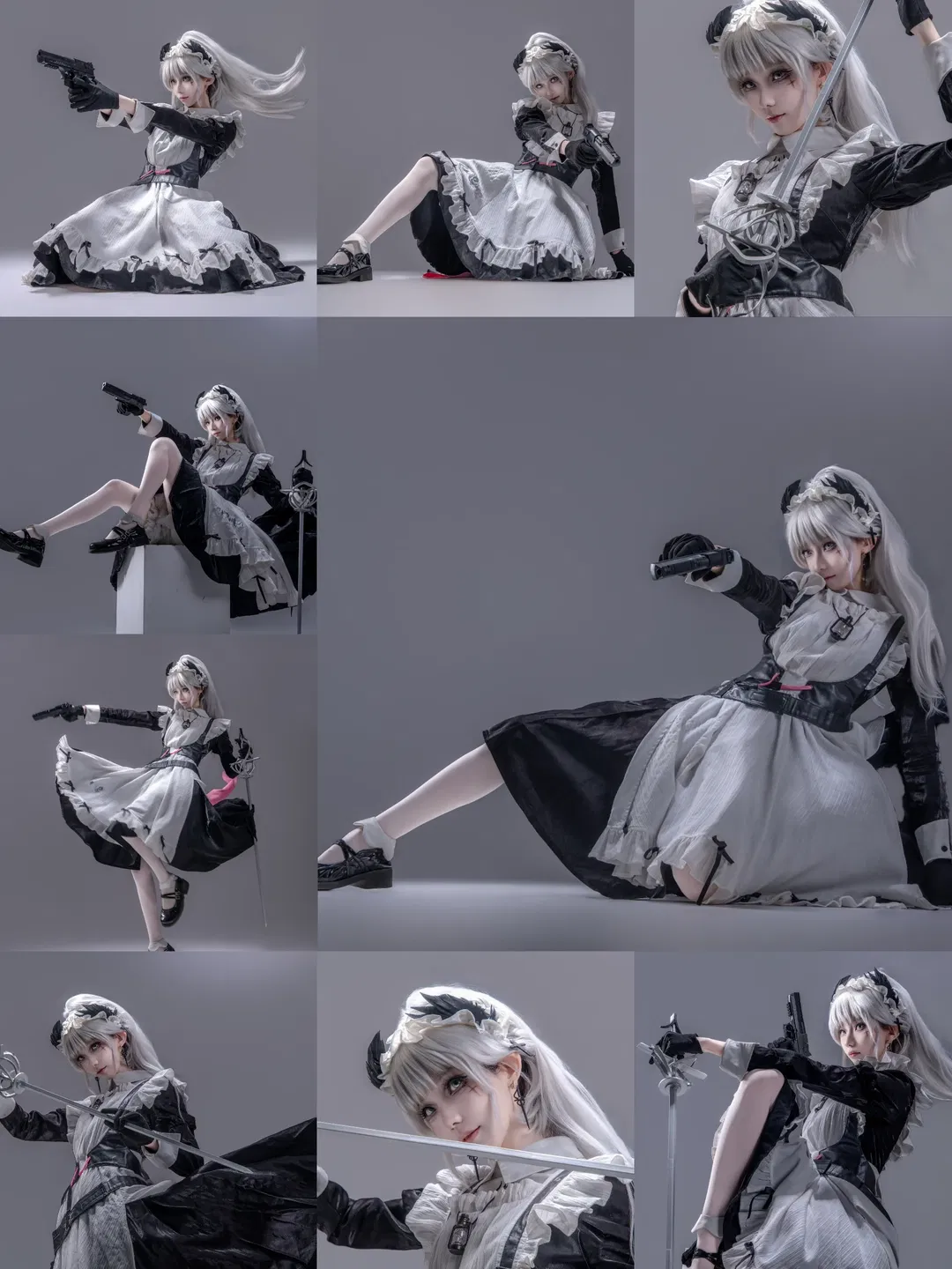 【艾丽妮cos】明日方舟战斗女仆动作参考 - 第 11 张