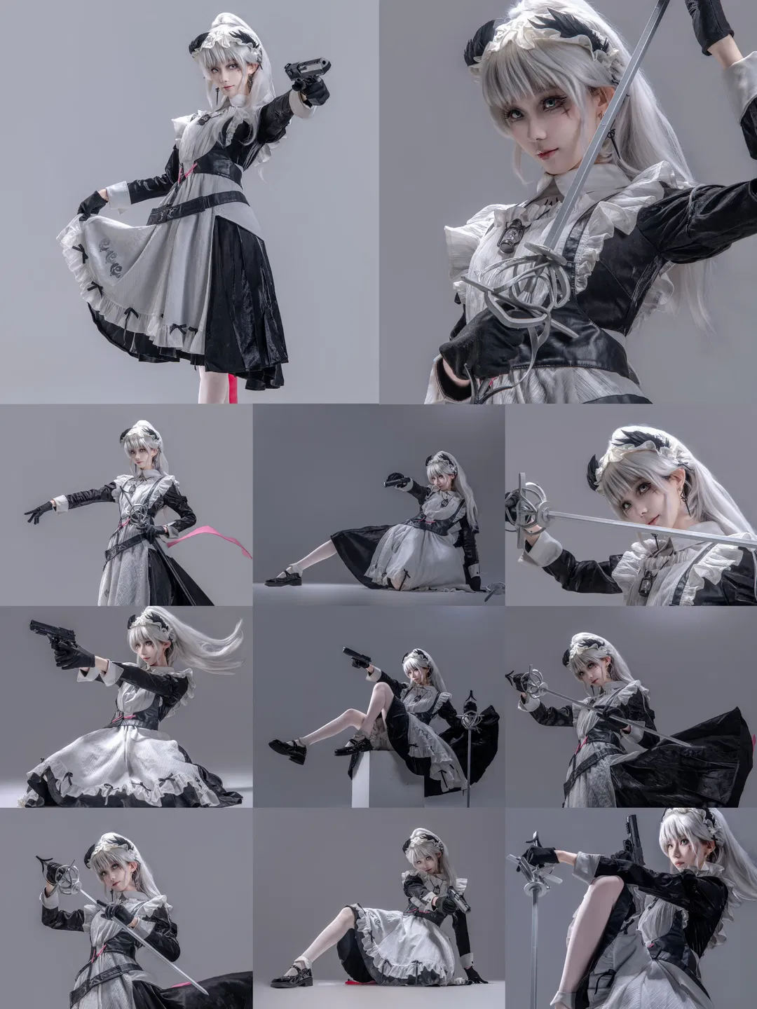 【艾丽妮cos】明日方舟战斗女仆动作参考 - 第 3 张