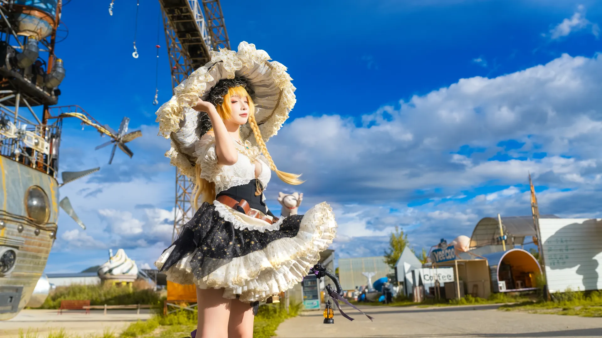【魔理沙cos】东方Project魔理沙的户外蒸汽朋克风正片 - 第 3 张