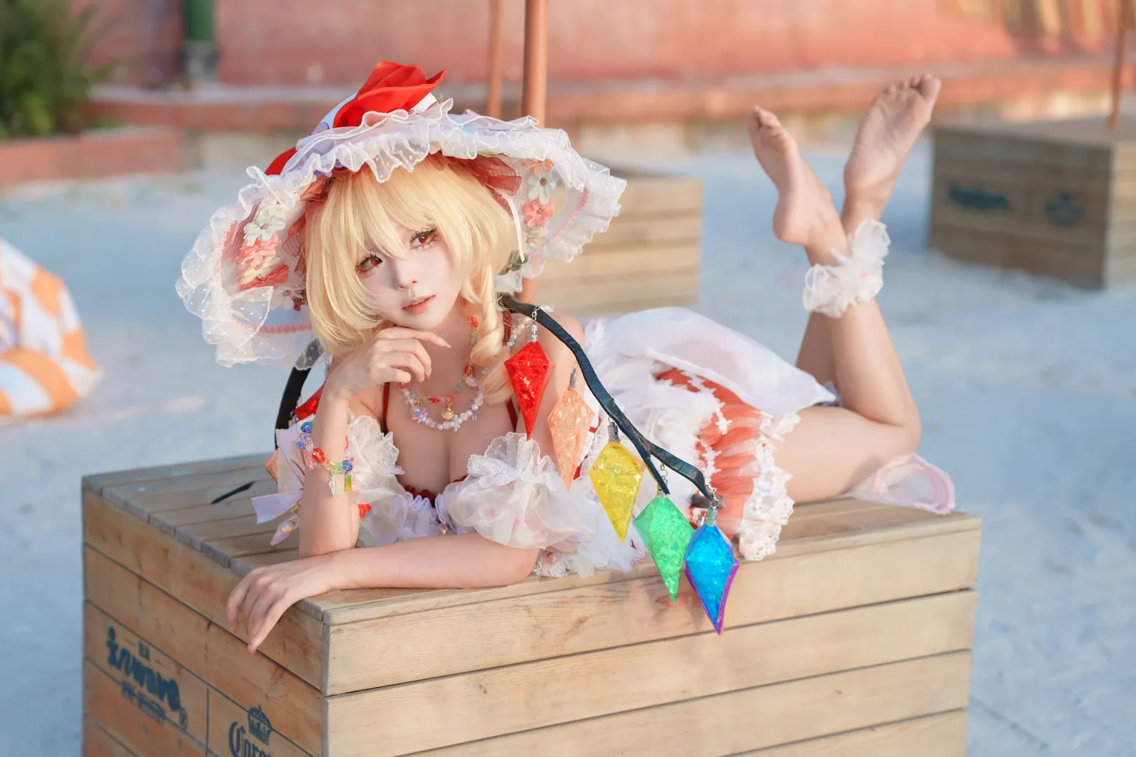 【芙兰朵露cos】东方Project的夏日沙滩泳装记录 - 第 2 张