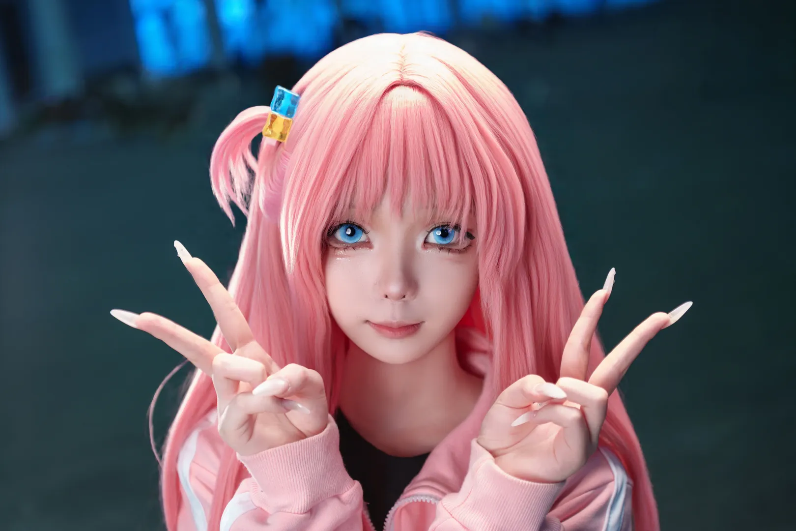 【波奇酱cos】孤独摇滚，青春版粉色运动服漫展记录 - 第 1 张
