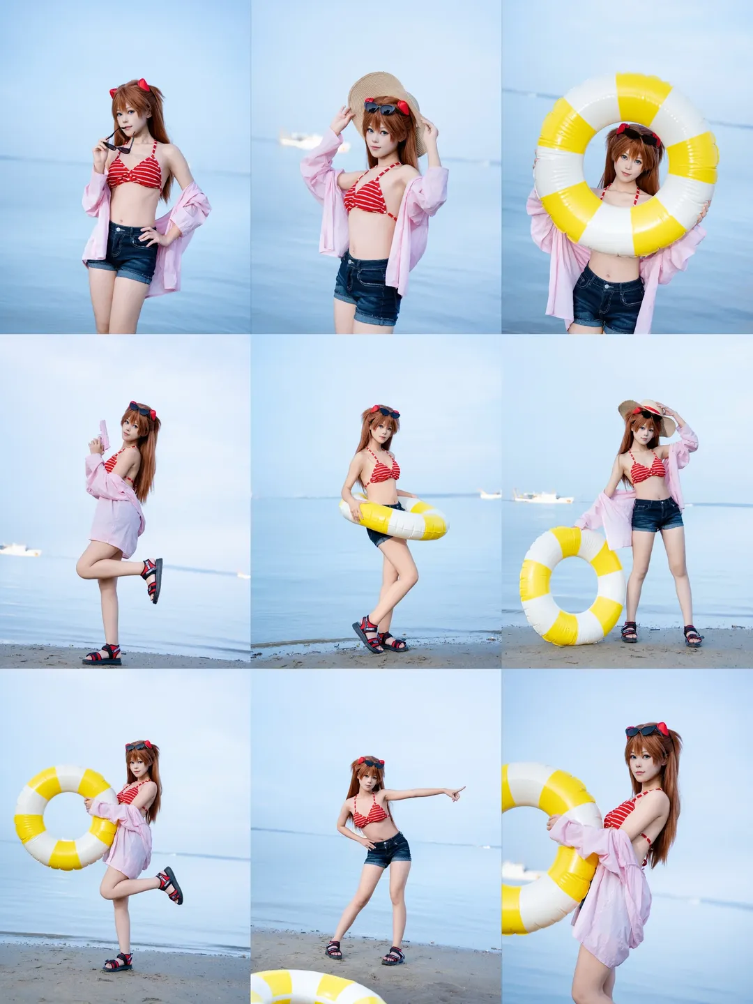 【明日香cos】新世紀福音戰士的海邊夏日外景 - 第 1 張