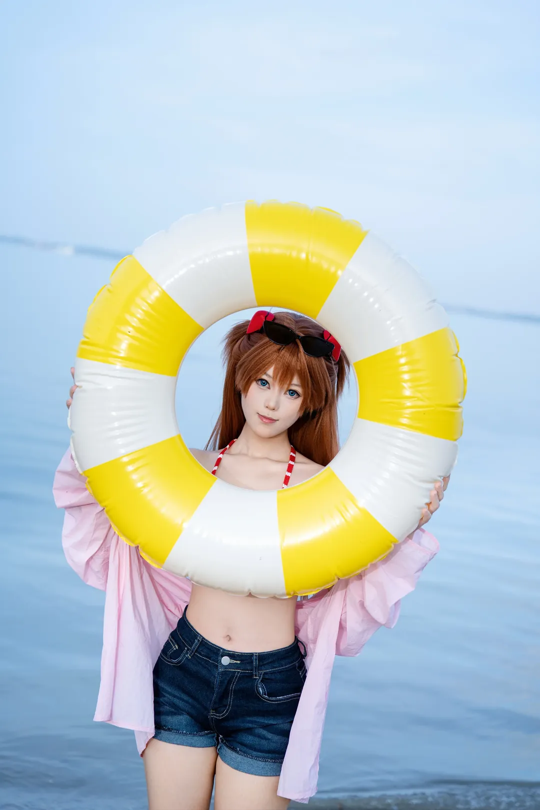 【明日香cos】新世紀福音戰士的海邊夏日外景 - 第 4 張