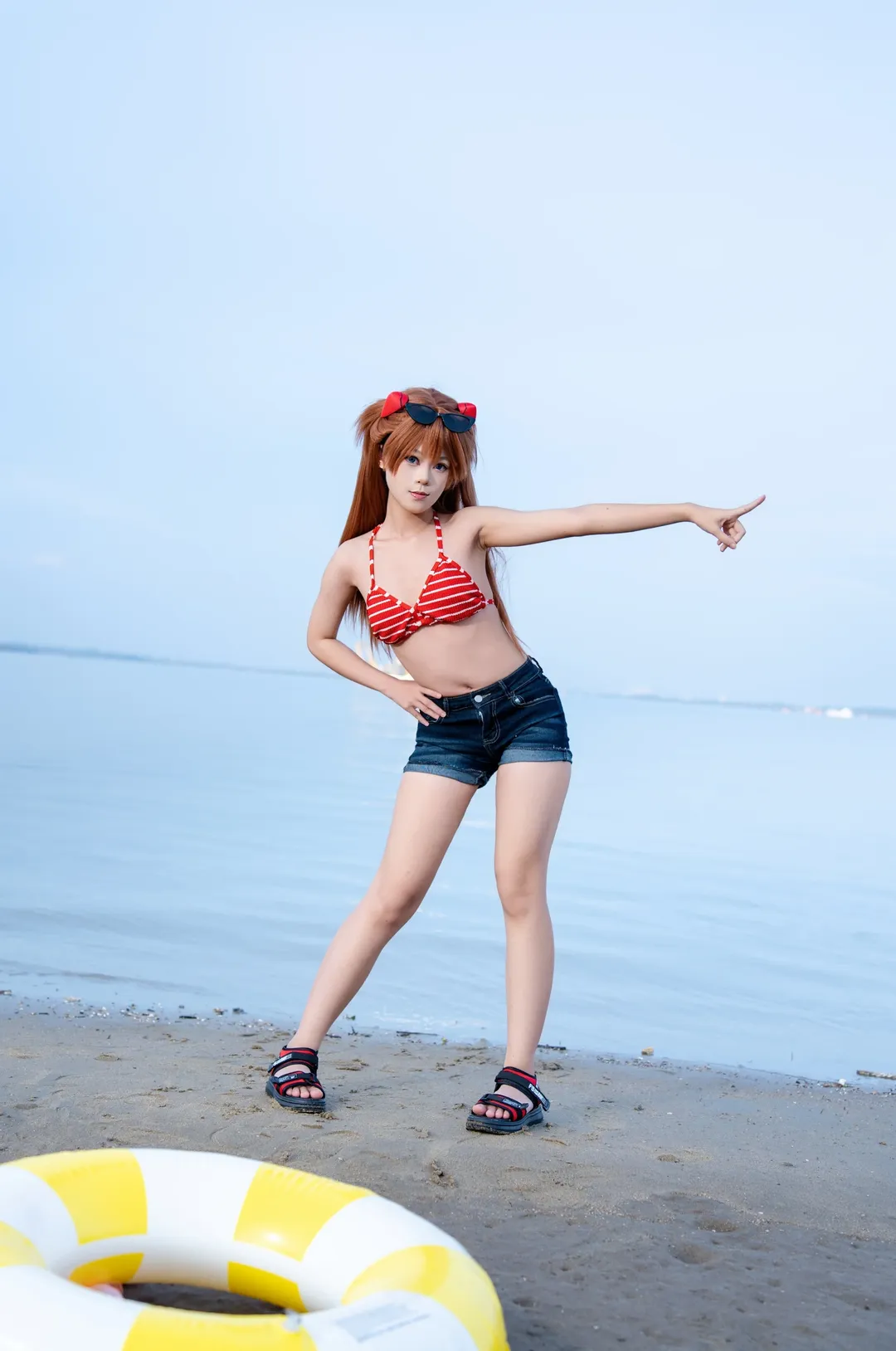 【明日香cos】新世紀福音戰士的海邊夏日外景 - 第 9 張