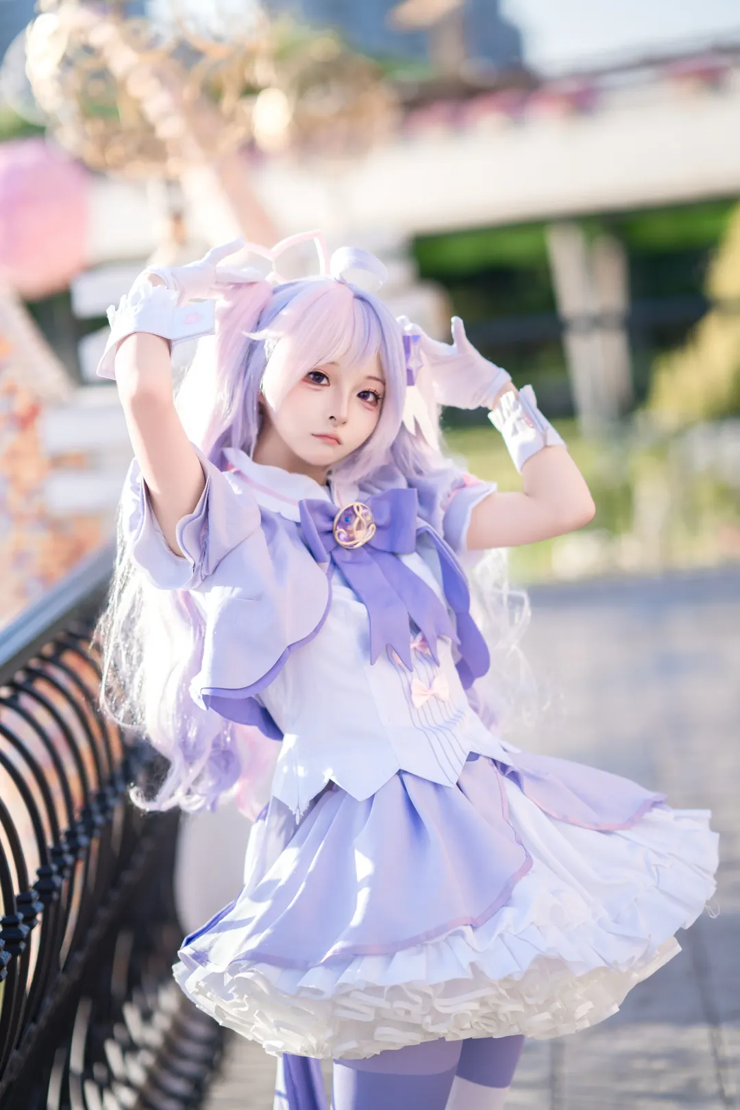 【宇泽玲纱cos】蔚蓝档案魔法少女的户外记录 - 第 1 张