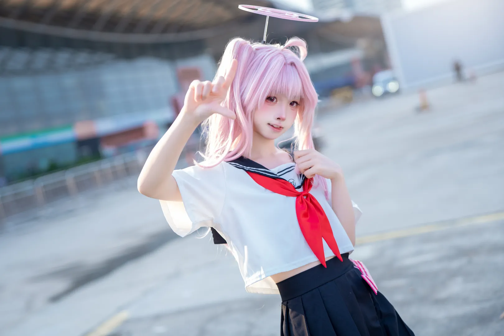 【柚鸟夏cos】蔚蓝档案里的活力水手服 - 第 4 张