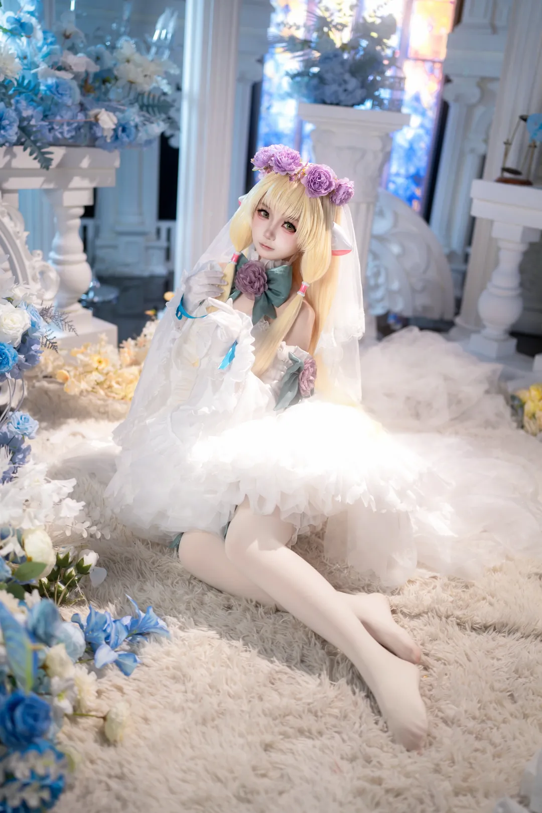 【小叽cos】人型电脑天使心的纯白花嫁。 - 第 2 张