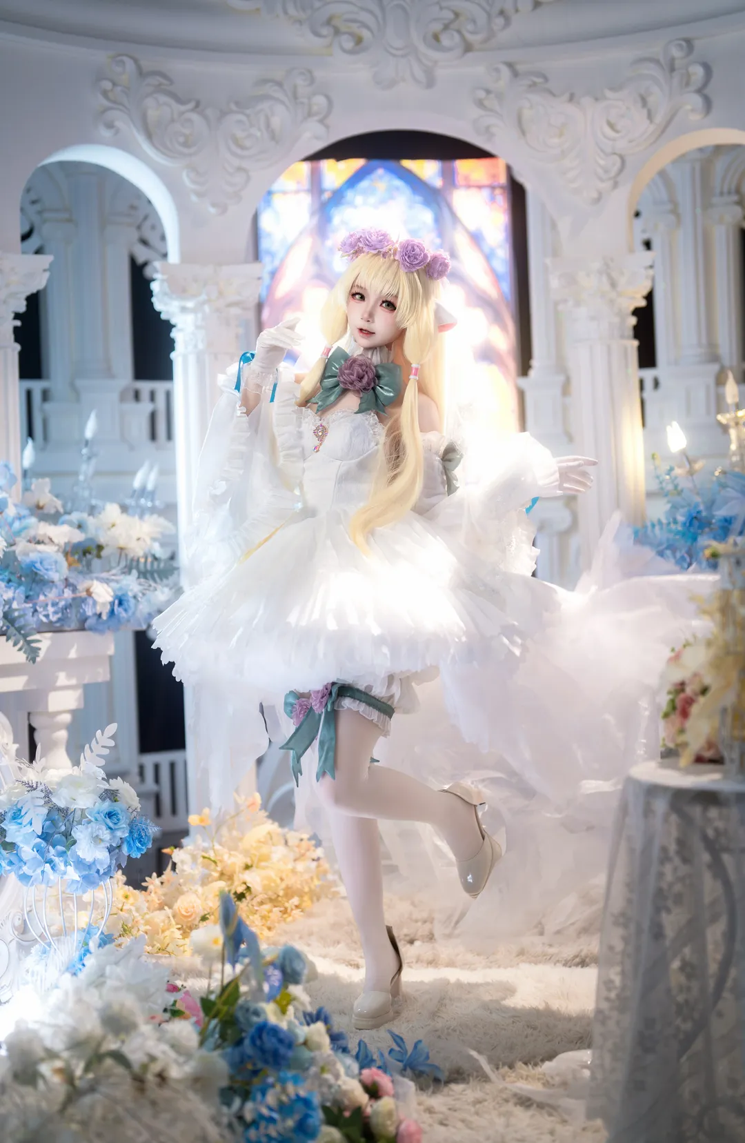 【小叽cos】人型电脑天使心的纯白花嫁。 - 第 4 张