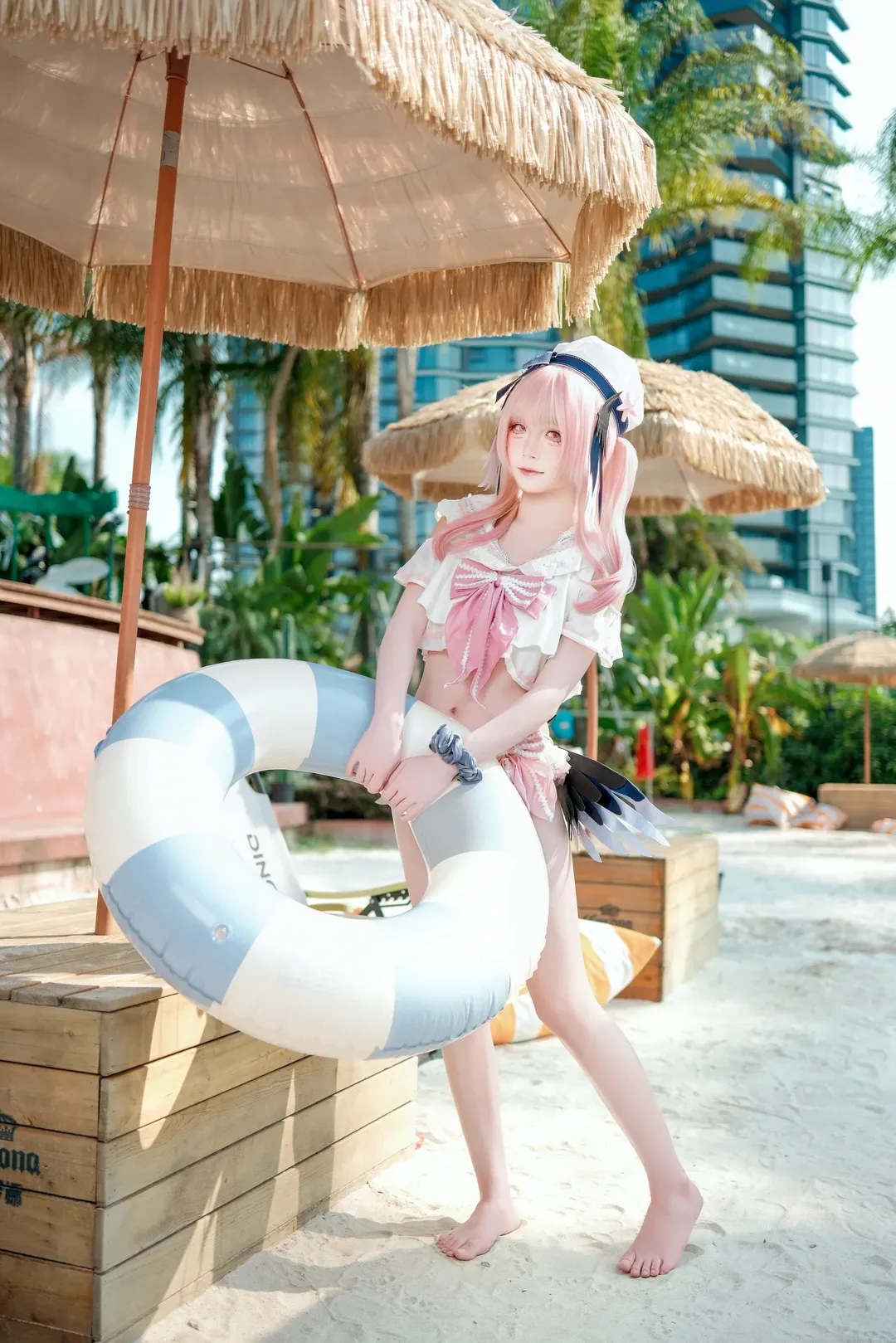 【下江小春cos】蔚藍檔案裡的小春，一起體驗夏日海風 - 第 4 張