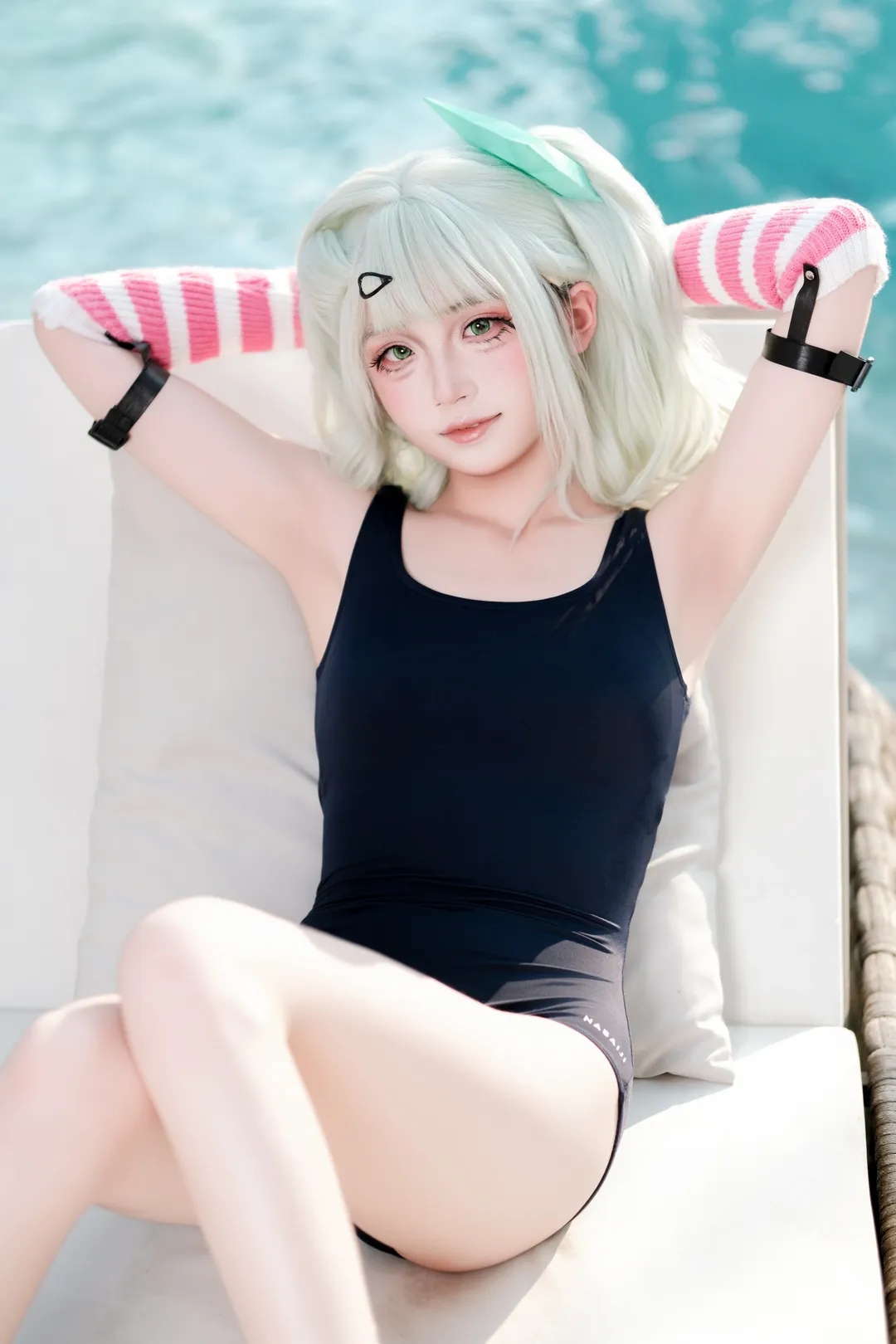 【千夏蕾咪cos】zzz泳池边的夏日清凉拍摄 - 第 2 张