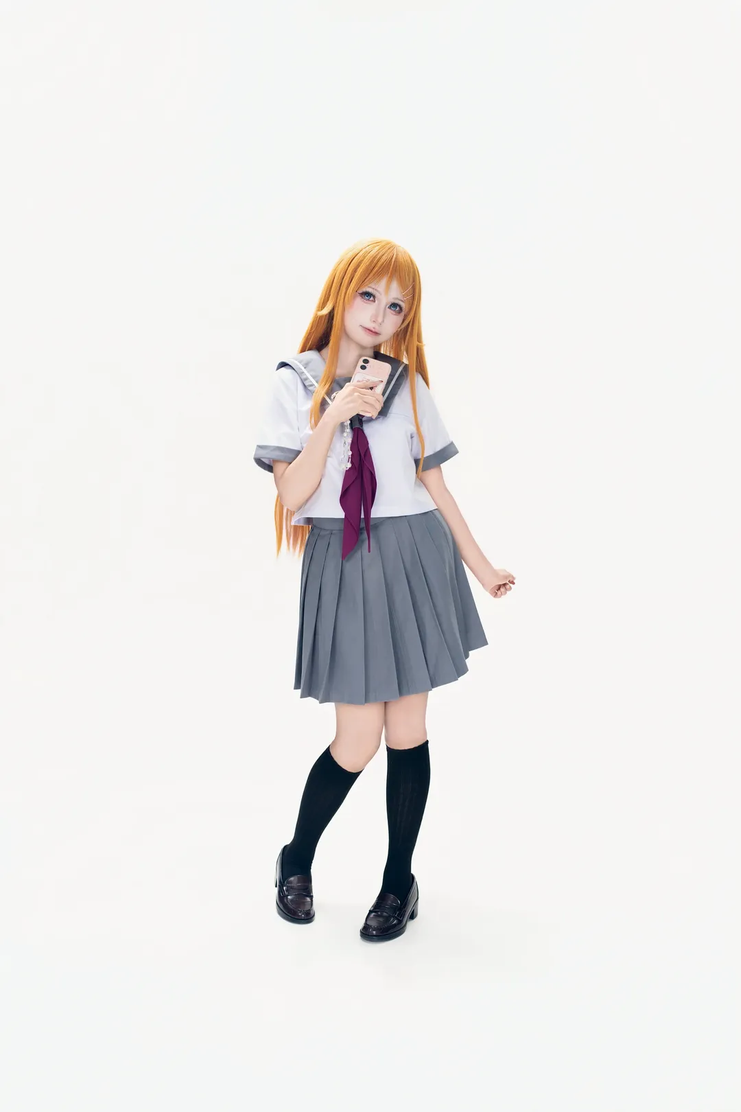 【高坂桐乃cos】水手服與黑絲的棚拍動作分享 - 第 9 張
