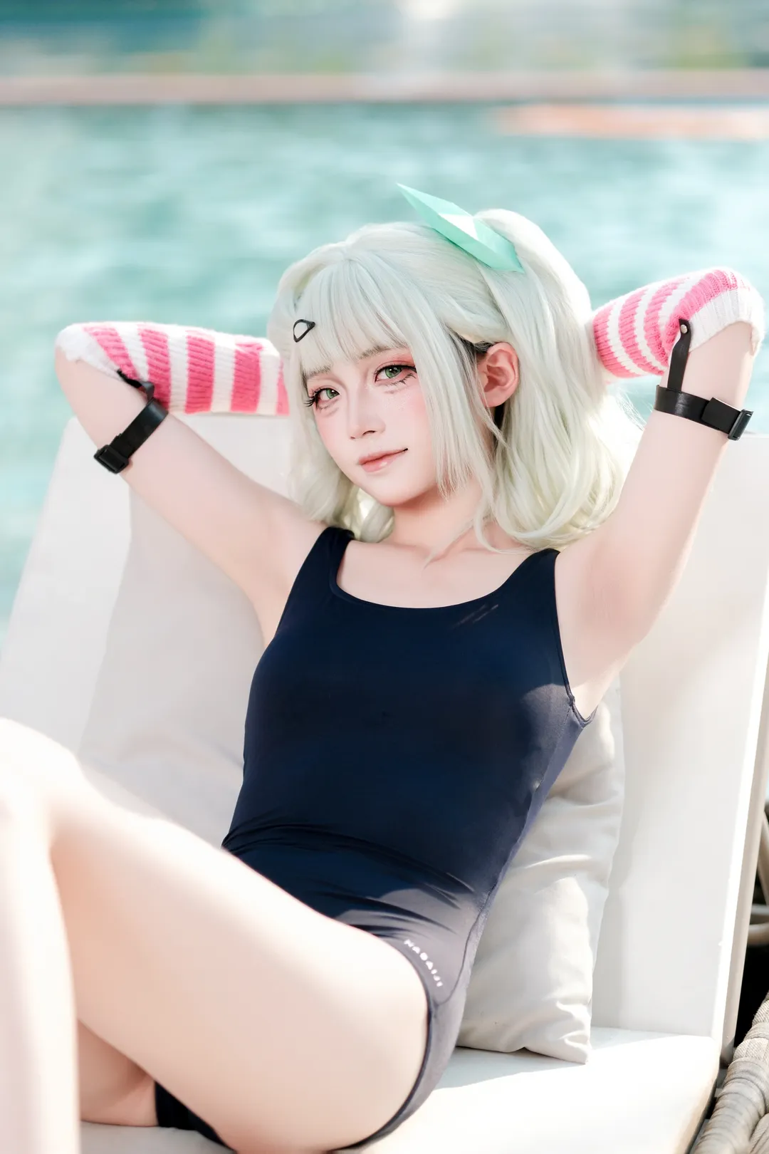 【千夏蕾咪cos】絕區零的泳池夏日寫真 - 第 3 張