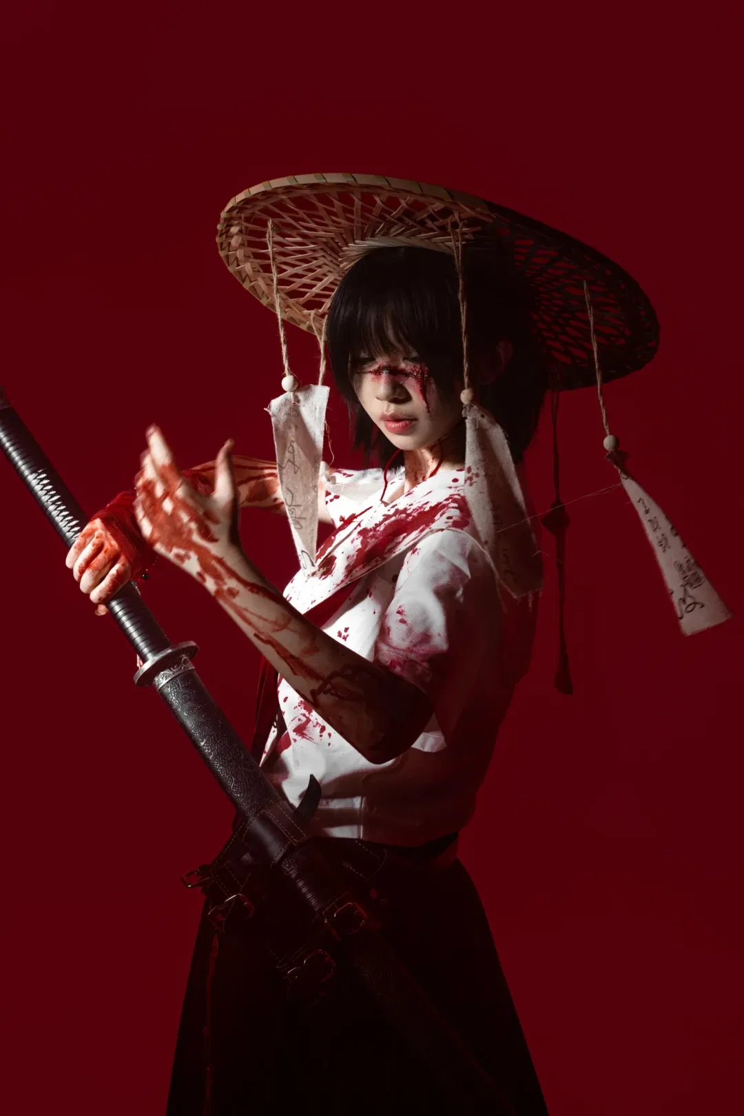 和风武士暗黑妆造，血迹斑驳的持刀体验 - 第 1 张