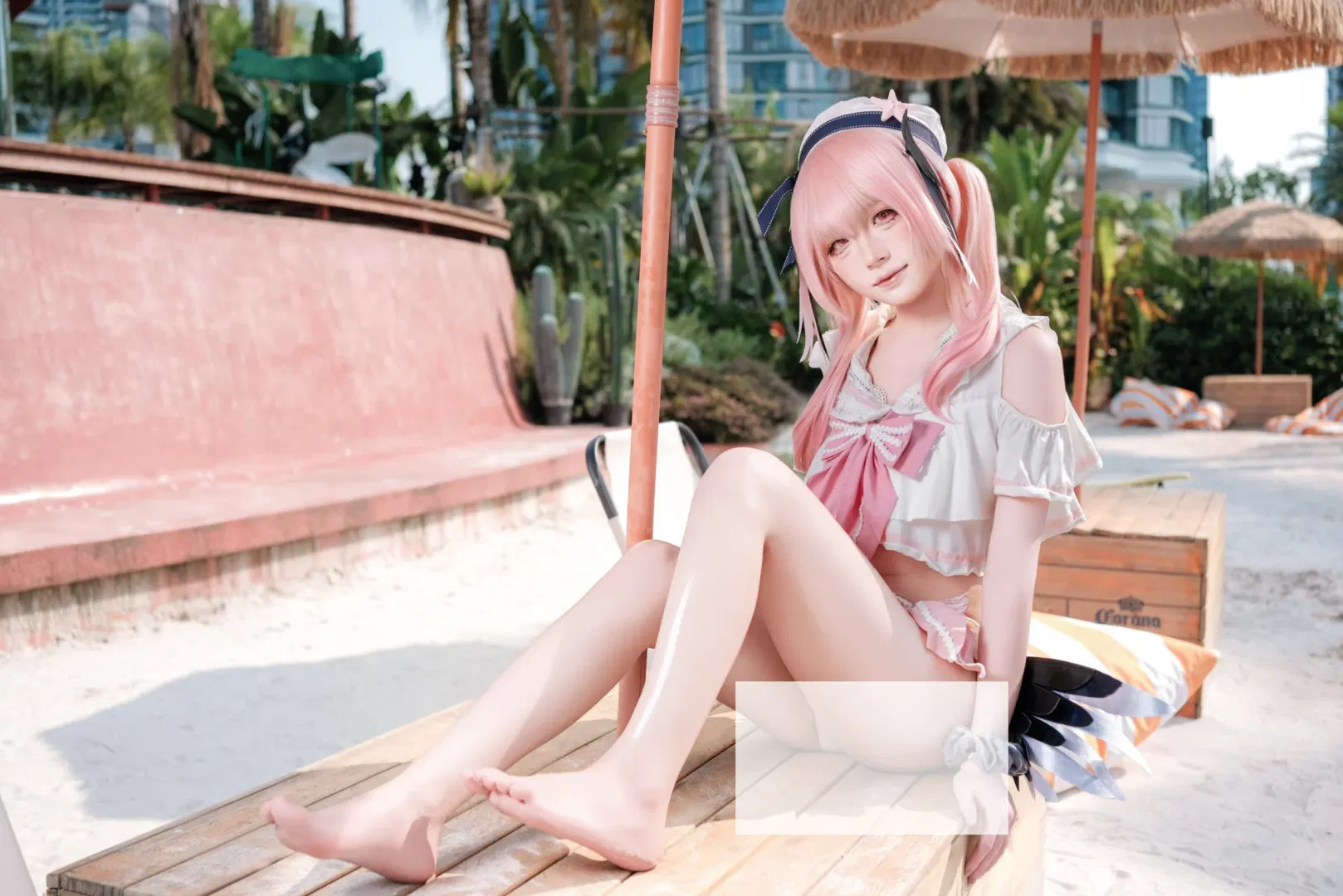 【下江小春cos】碧蓝档案的夏日沙滩写真 - 第 3 张