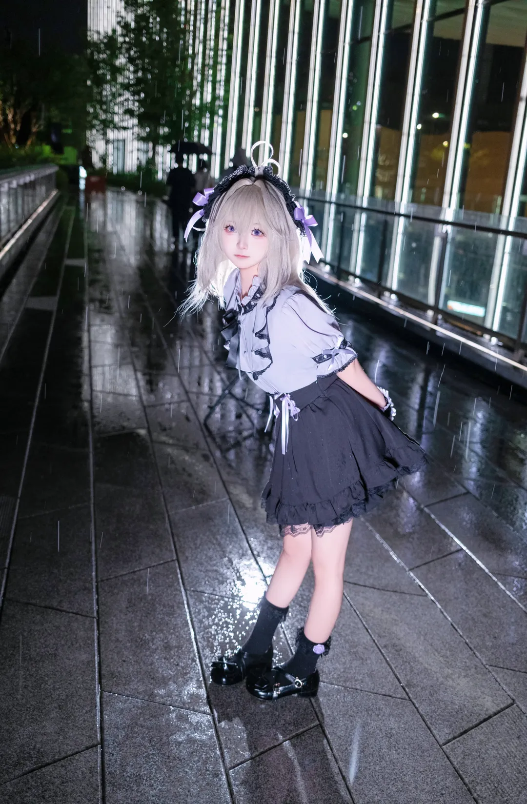 【森亚露露卡cos】名侦探光之美少女 蕾系私服夜景记录 - 第 4 张