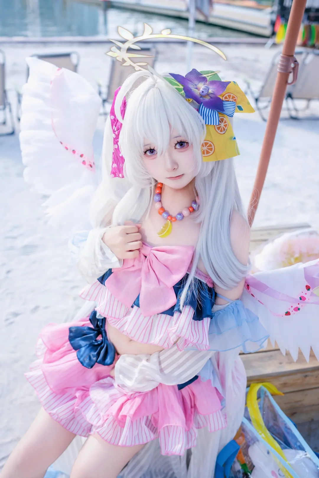 【白洲梓cos】夏日沙灘上的夢幻天使 - 第 3 張
