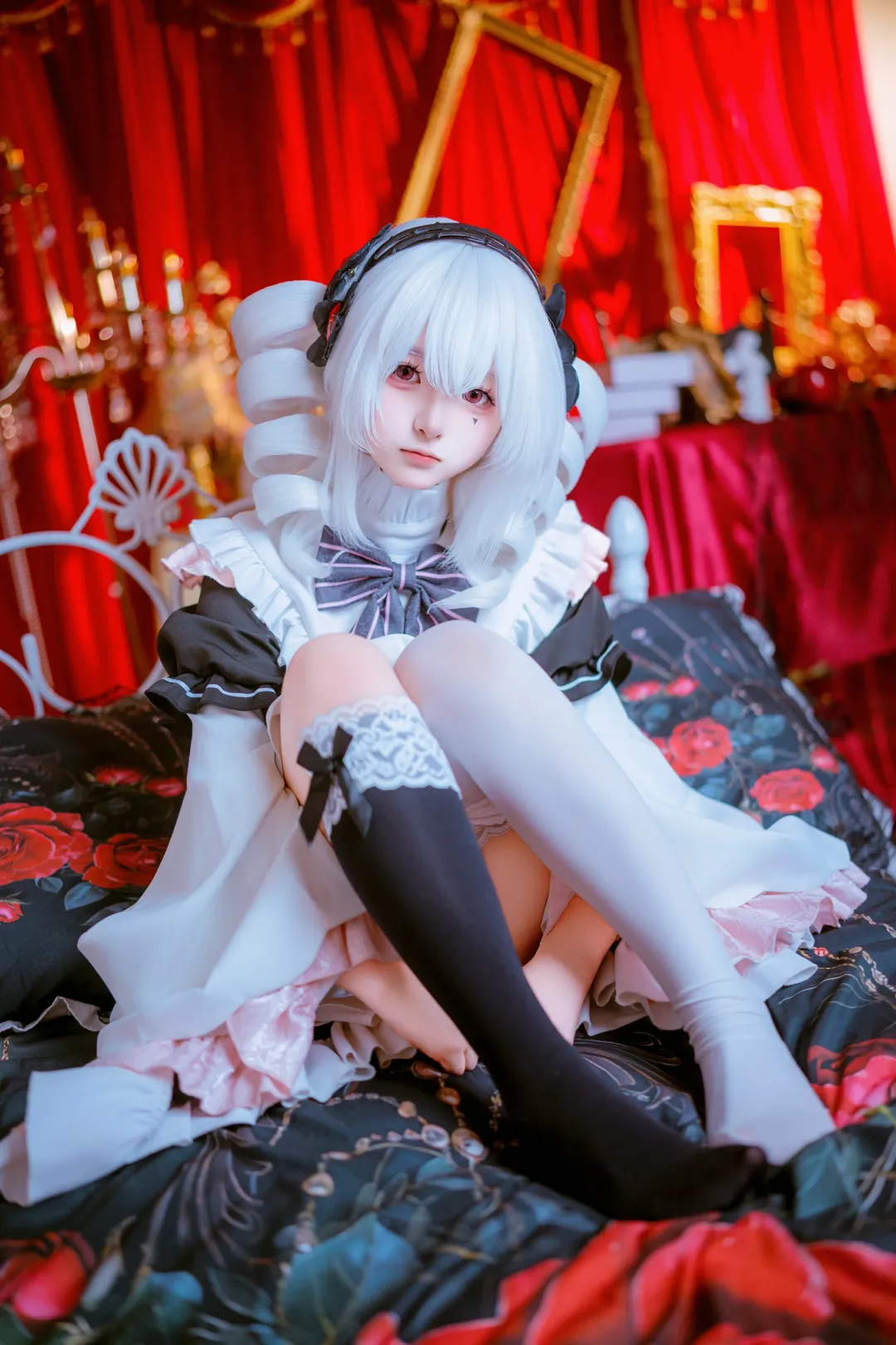 【特莉波卡cos】哥特黑白双马尾造型的独特演绎 - 第 1 张