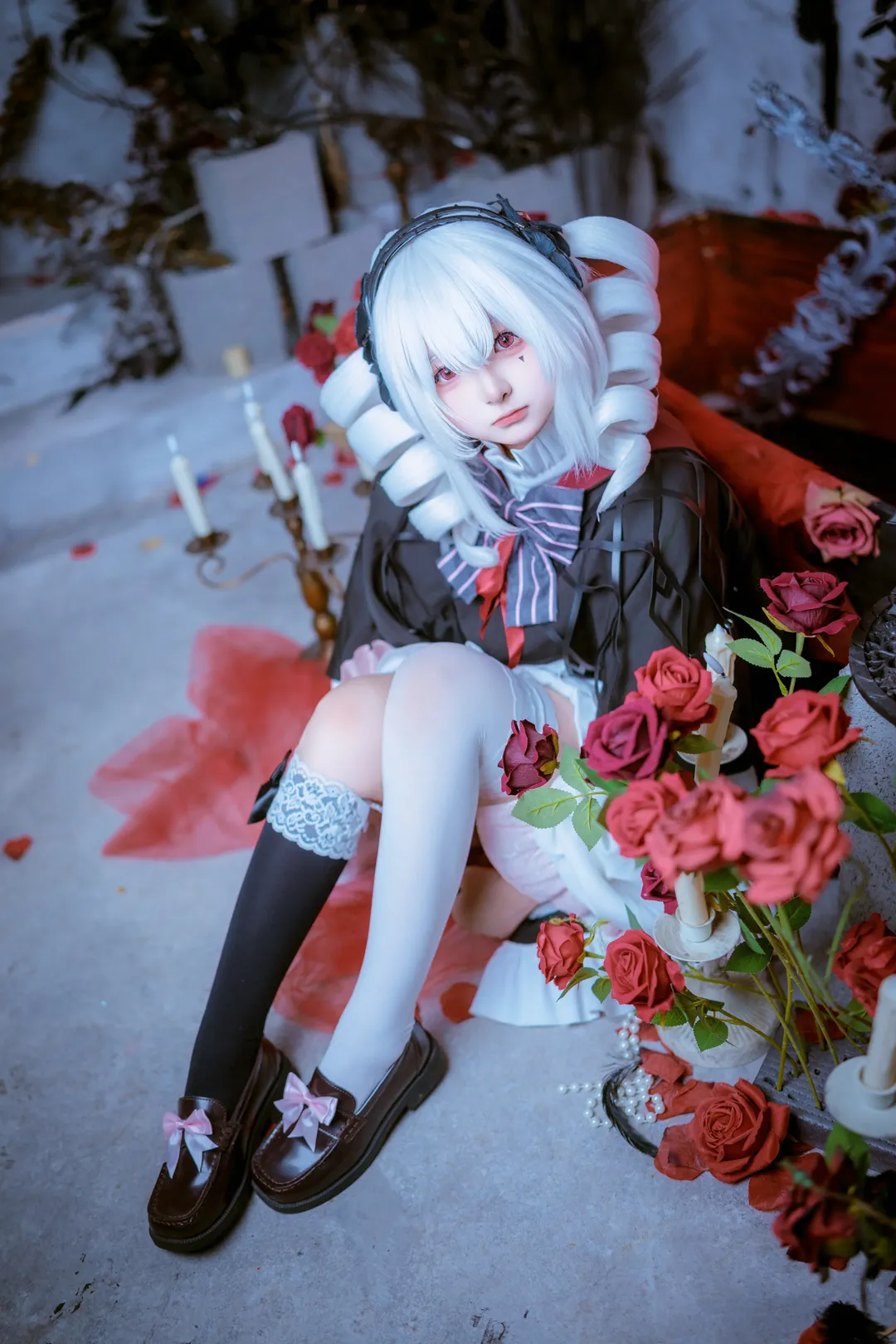 【特莉波卡cos】哥特黑白双马尾造型的独特演绎 - 第 2 张