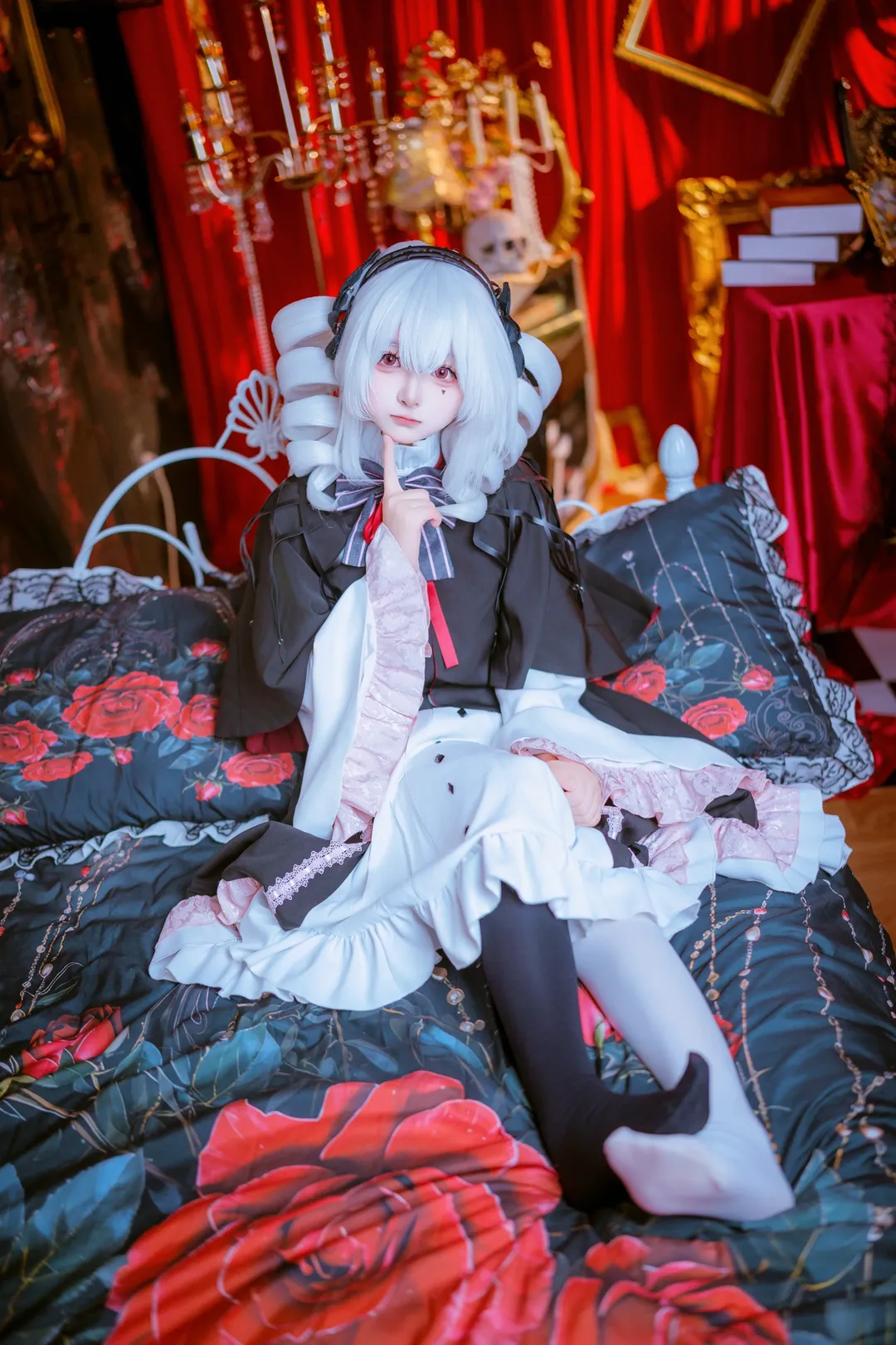 【特莉波卡cos】哥特黑白双马尾造型的独特演绎 - 第 3 张
