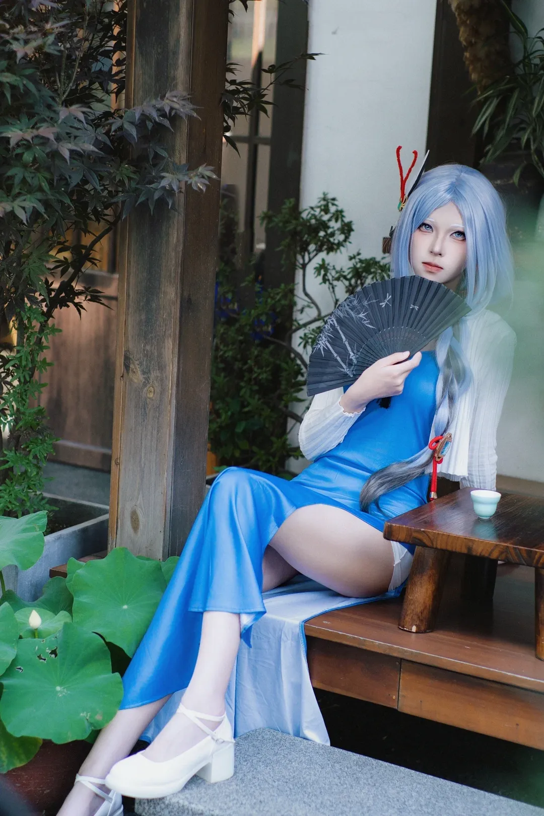 【申鹤cos】雨过天晴在日式咖啡馆拍摄原神同人正片 - 第 2 张