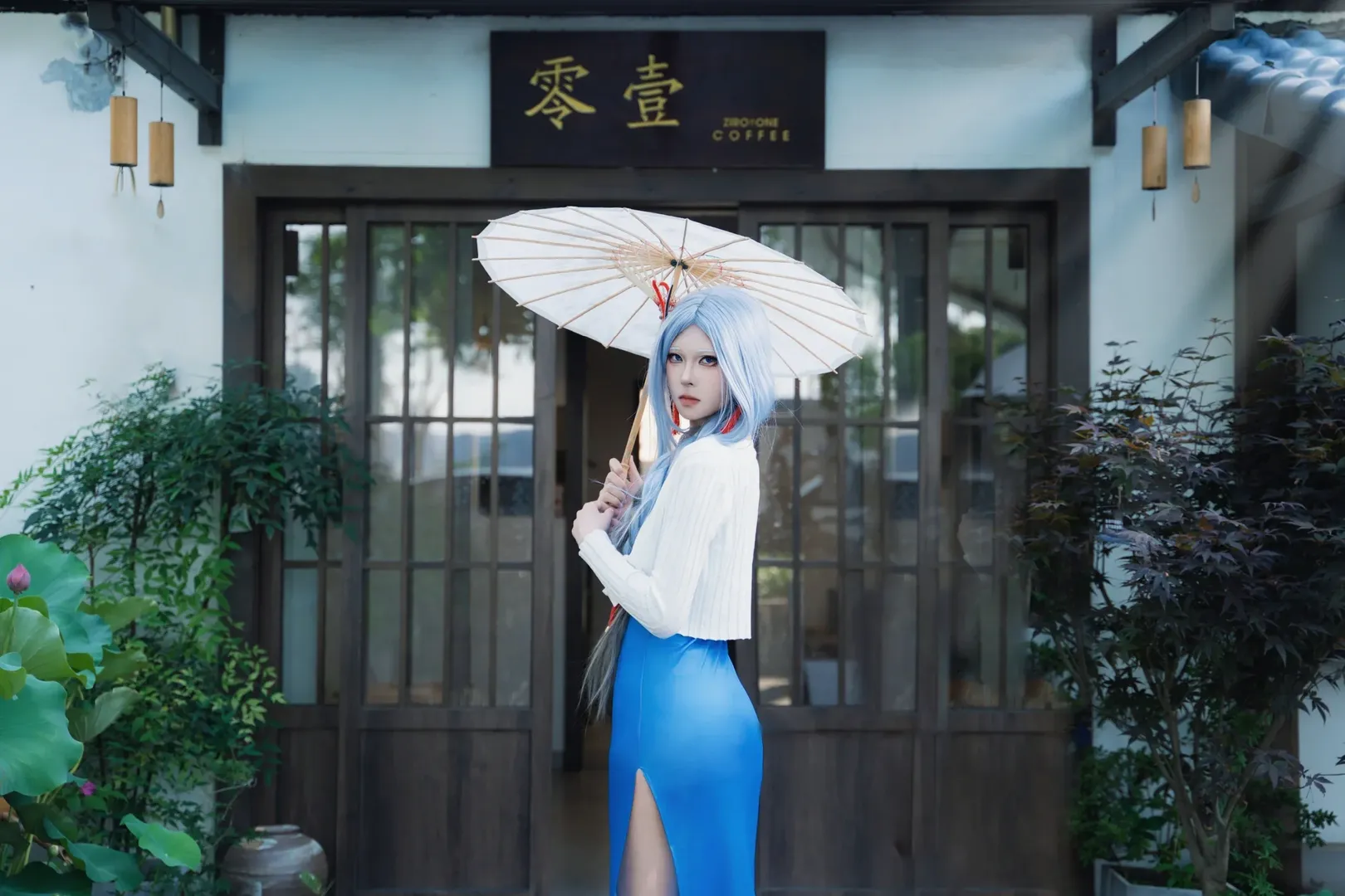 【申鹤cos】雨过天晴在日式咖啡馆拍摄原神同人正片 - 第 4 张