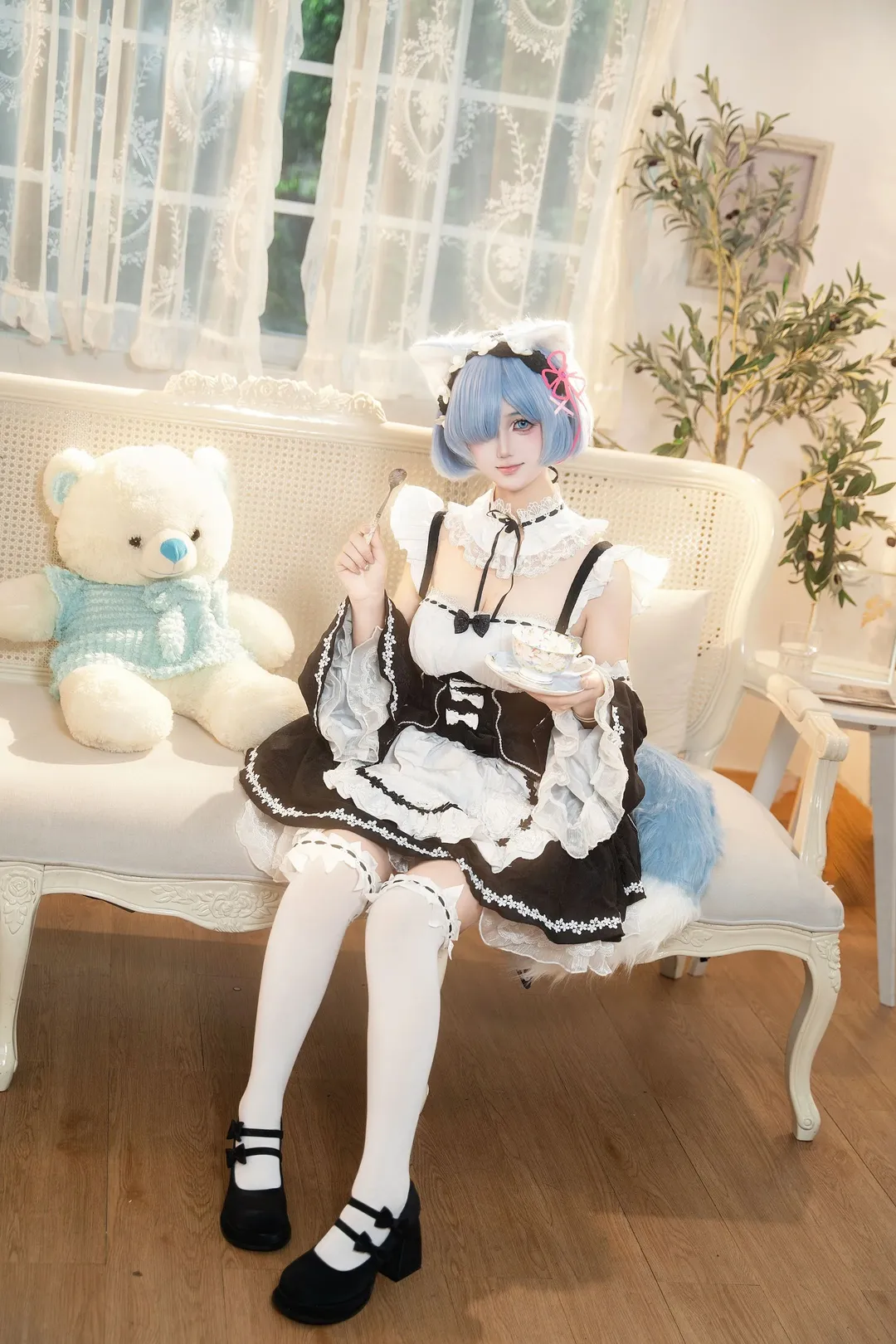 【蕾姆cos】猫猫蕾姆，从零开始的异世界生活女仆日常 - 第 4 张