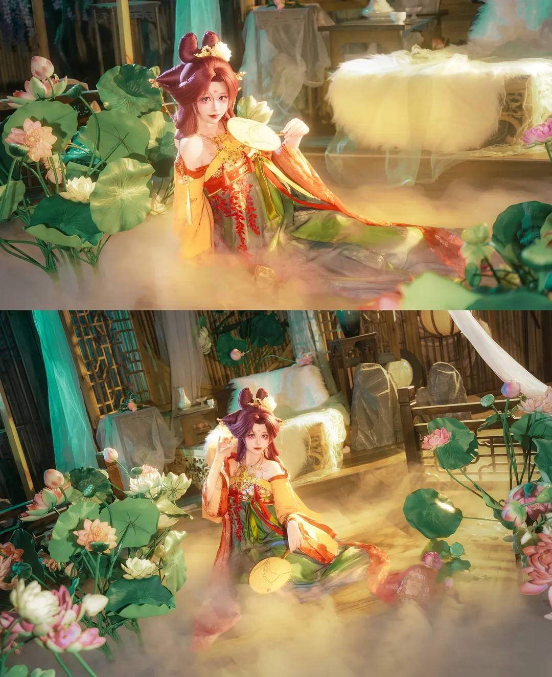【縈縈cos】無期迷途縈縈小弦初上，水霧荷塘中的古風幻夢 - 第 1 張