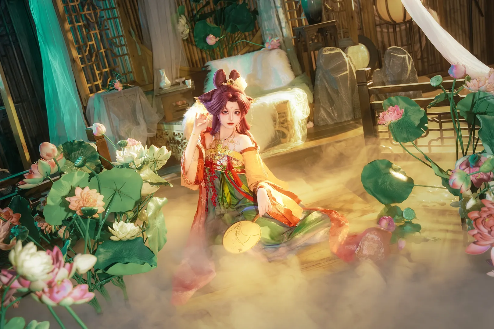【縈縈cos】無期迷途縈縈小弦初上，水霧荷塘中的古風幻夢 - 第 3 張
