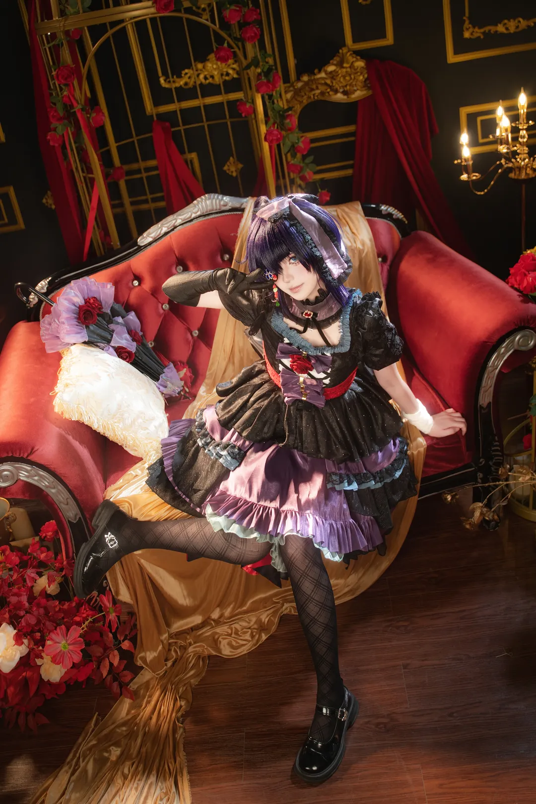 【小鸟游六花cos】蔷薇礼服与暗黑哥特风的完美碰撞