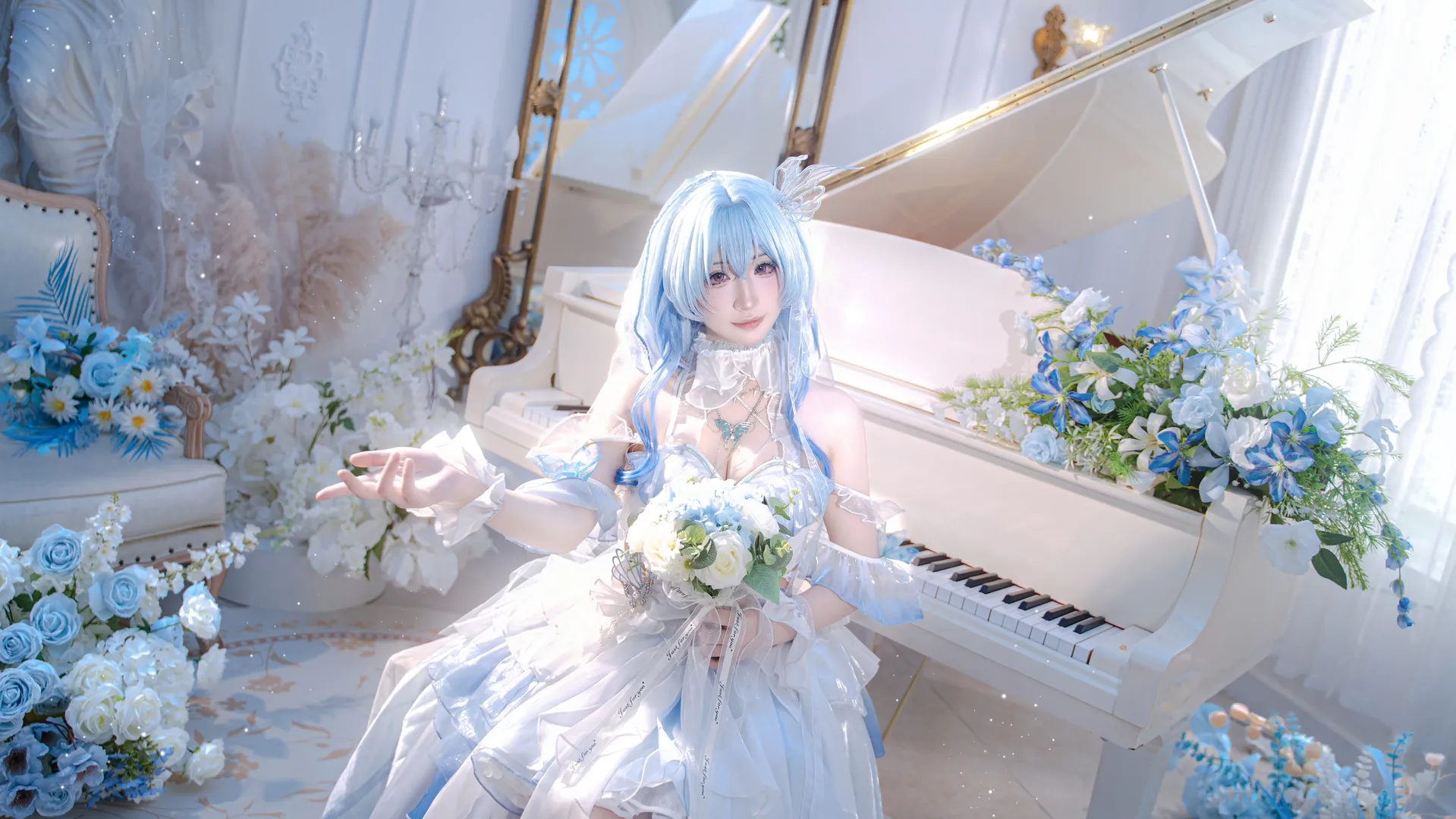 【守岸人cos】蓝白渐变的梦幻乐章 - 第 3 张
