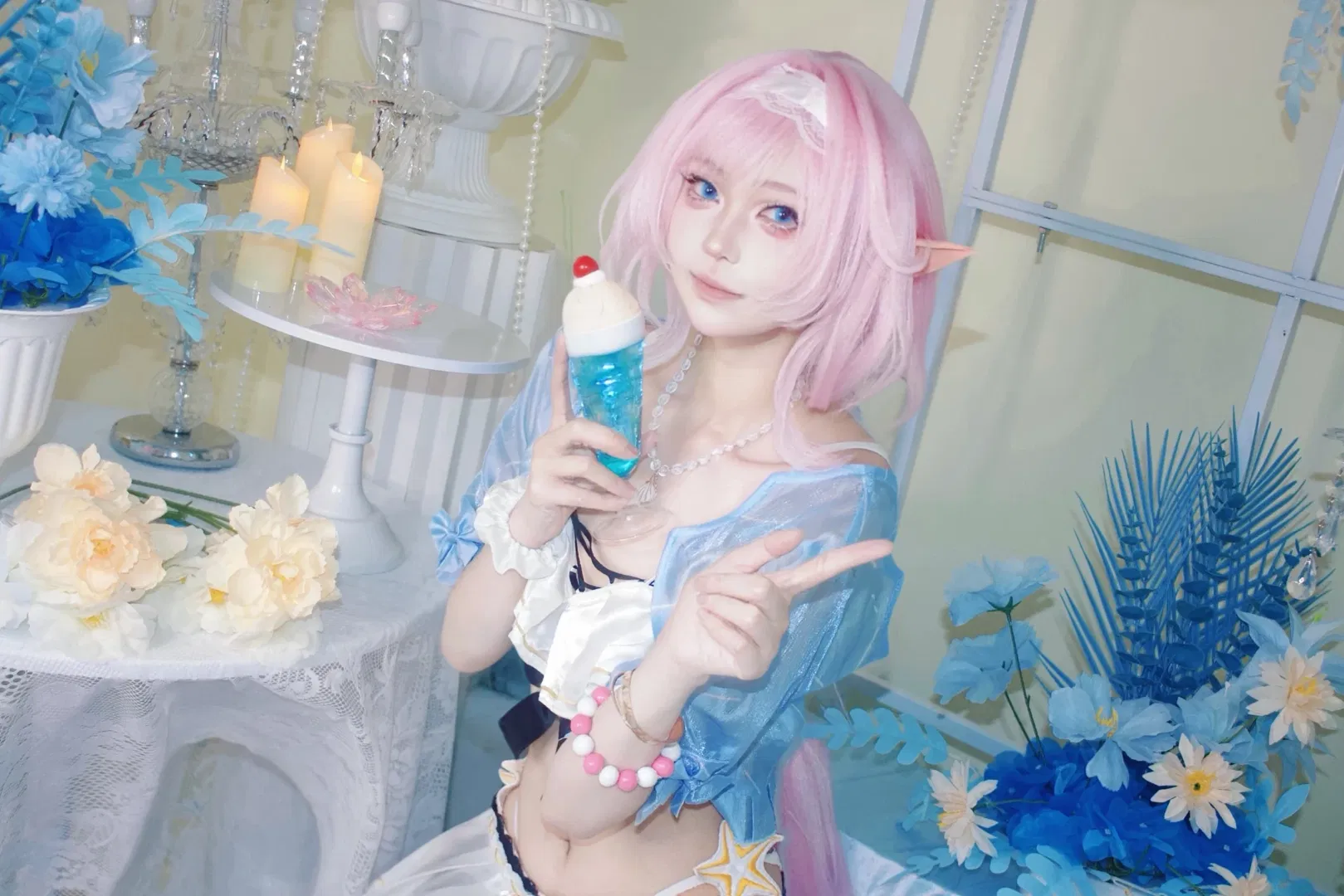 【爱莉希雅cos】崩坏3夏日妖精小姐的度假邀请 - 第 2 张
