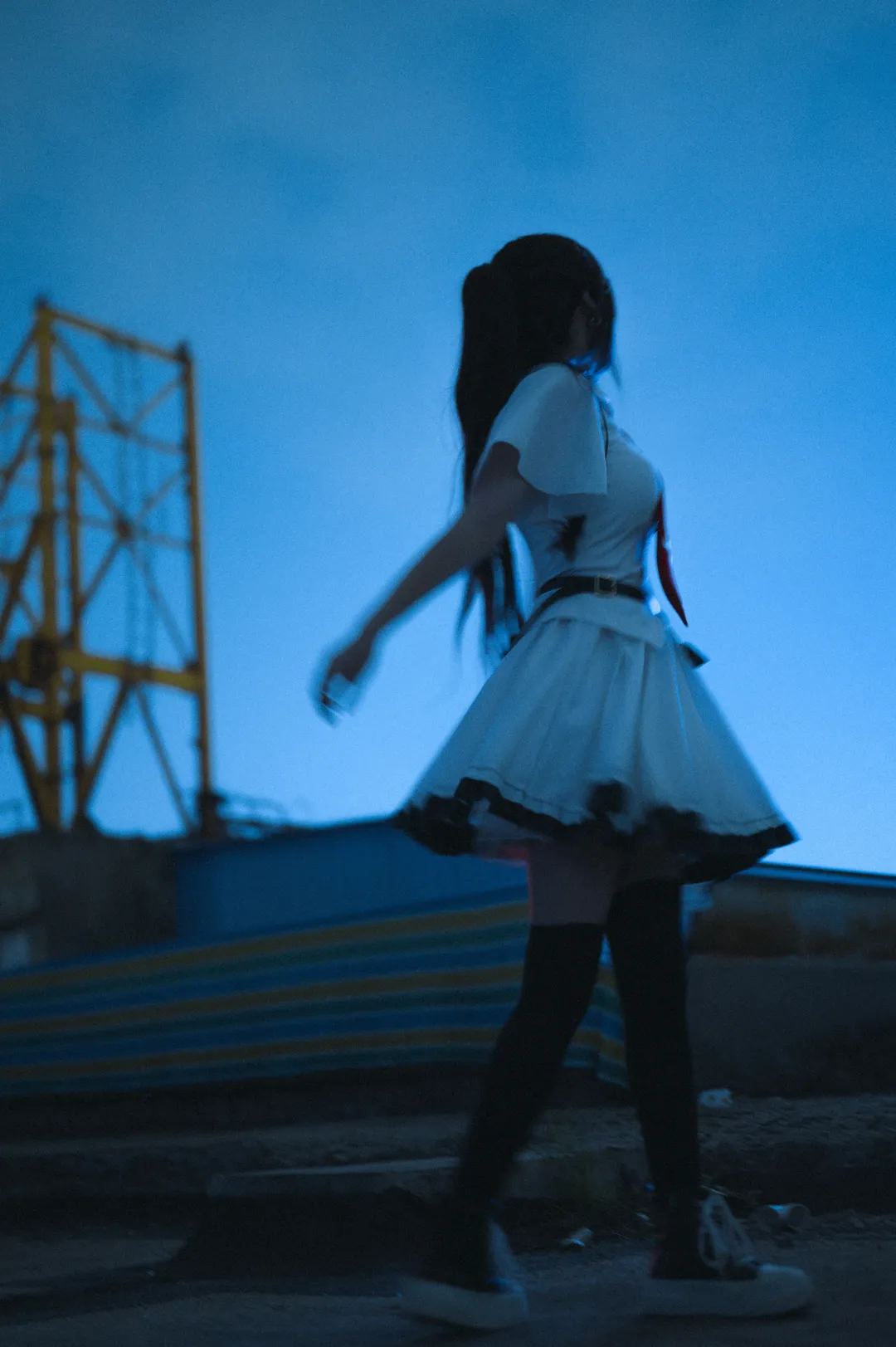 去天台吹了吹风，拍了一组【水上由岐cos】的素晴日夜景 - 第 3 张