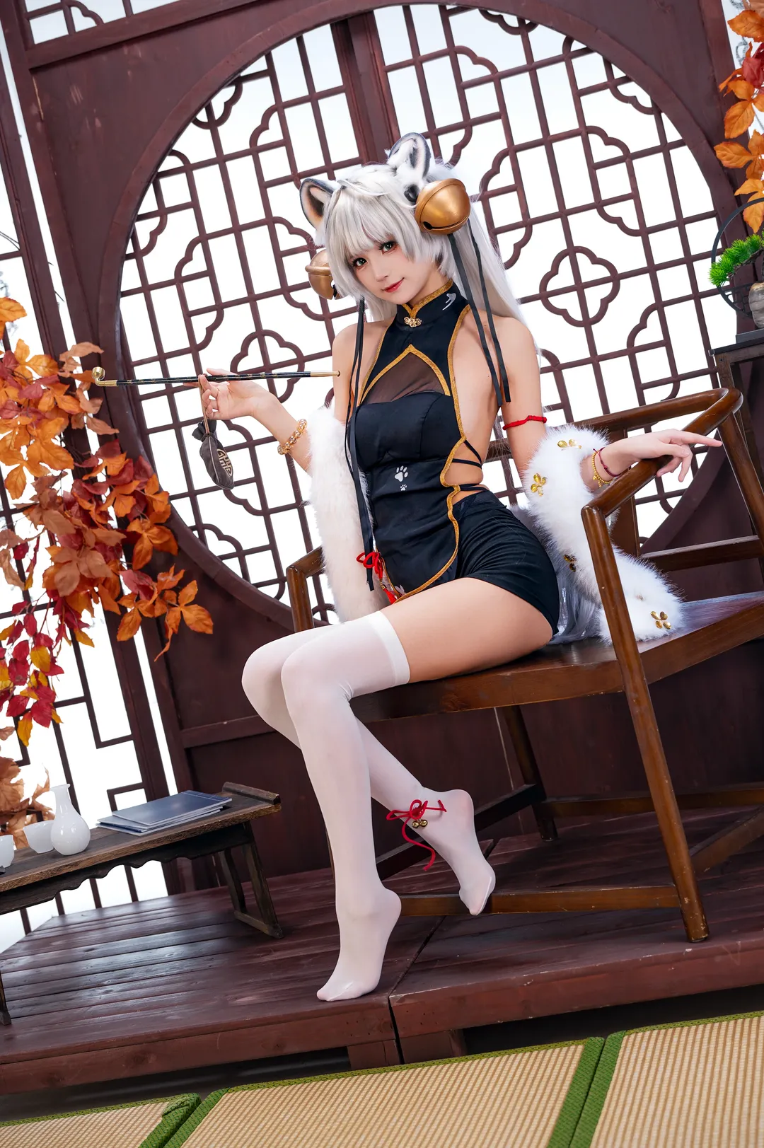 【白虎娘cos】虎啸风生的中式拍摄分享
