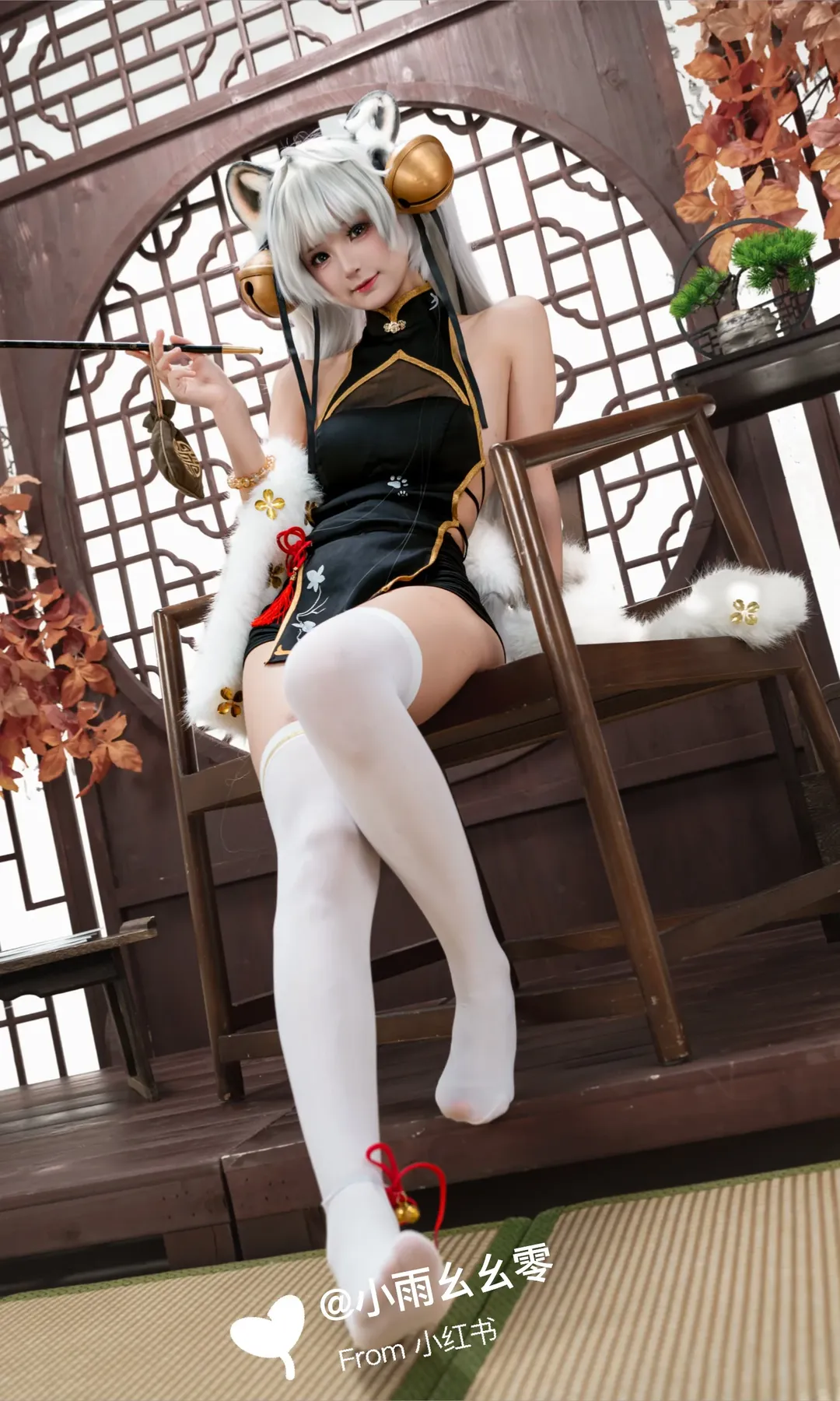 【白虎娘cos】虎啸生风，中式古典与野性魅力的完美碰撞