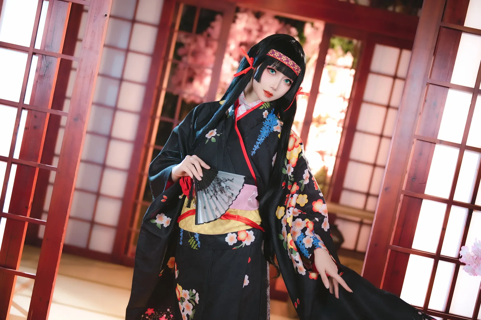 【蓮華cos】美少女萬華鏡5，黑紅大花與白襪的完美結合 - 第 2 張