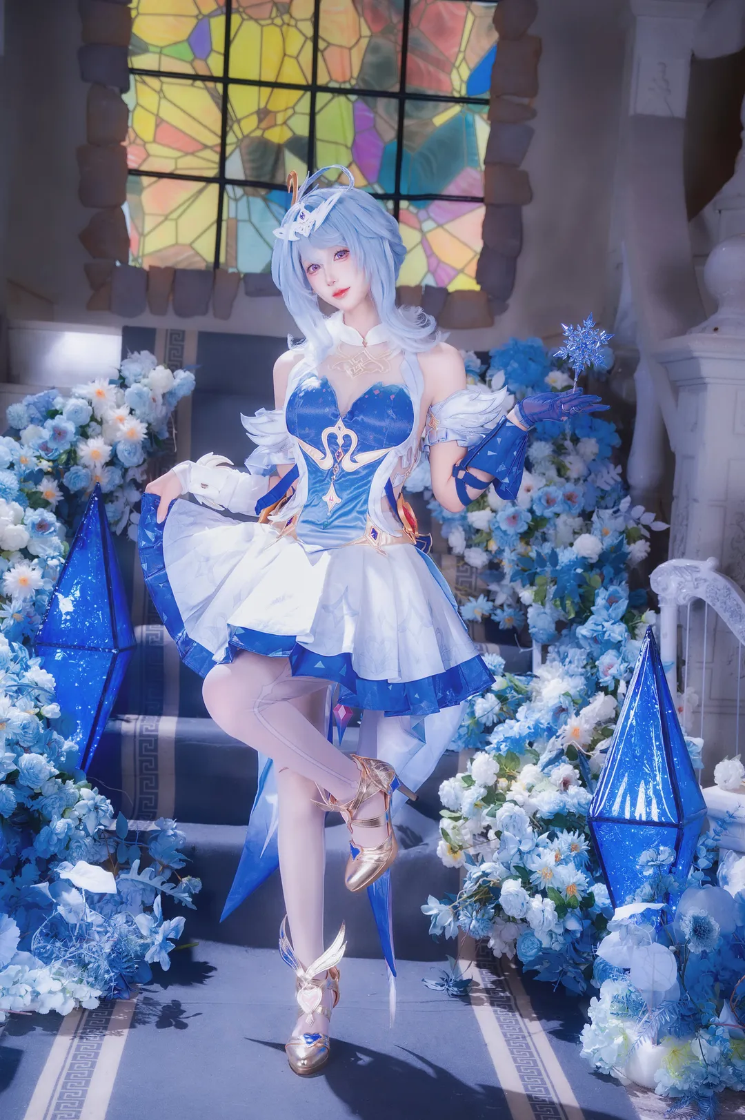 【奥黛塔cos】原神至冬水晶宫里的优雅小天鹅 - 第 1 张