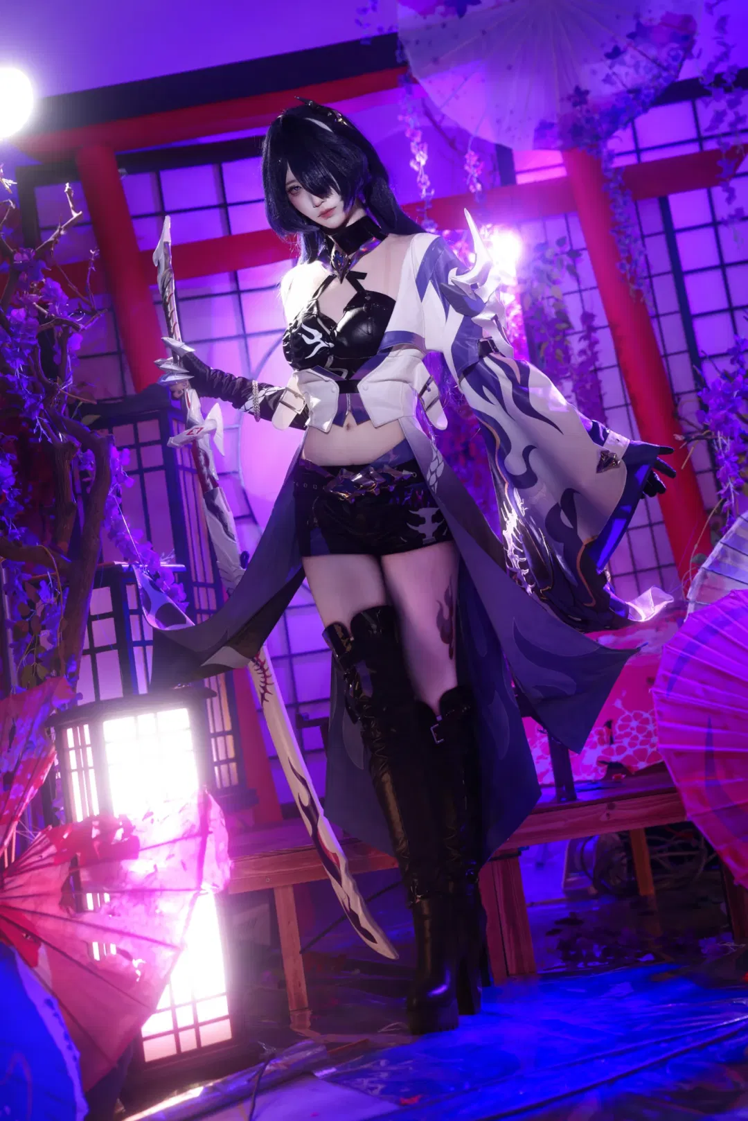 【黃泉cos】刀光與紫藤花交織的絢麗幻想 - 第 2 張