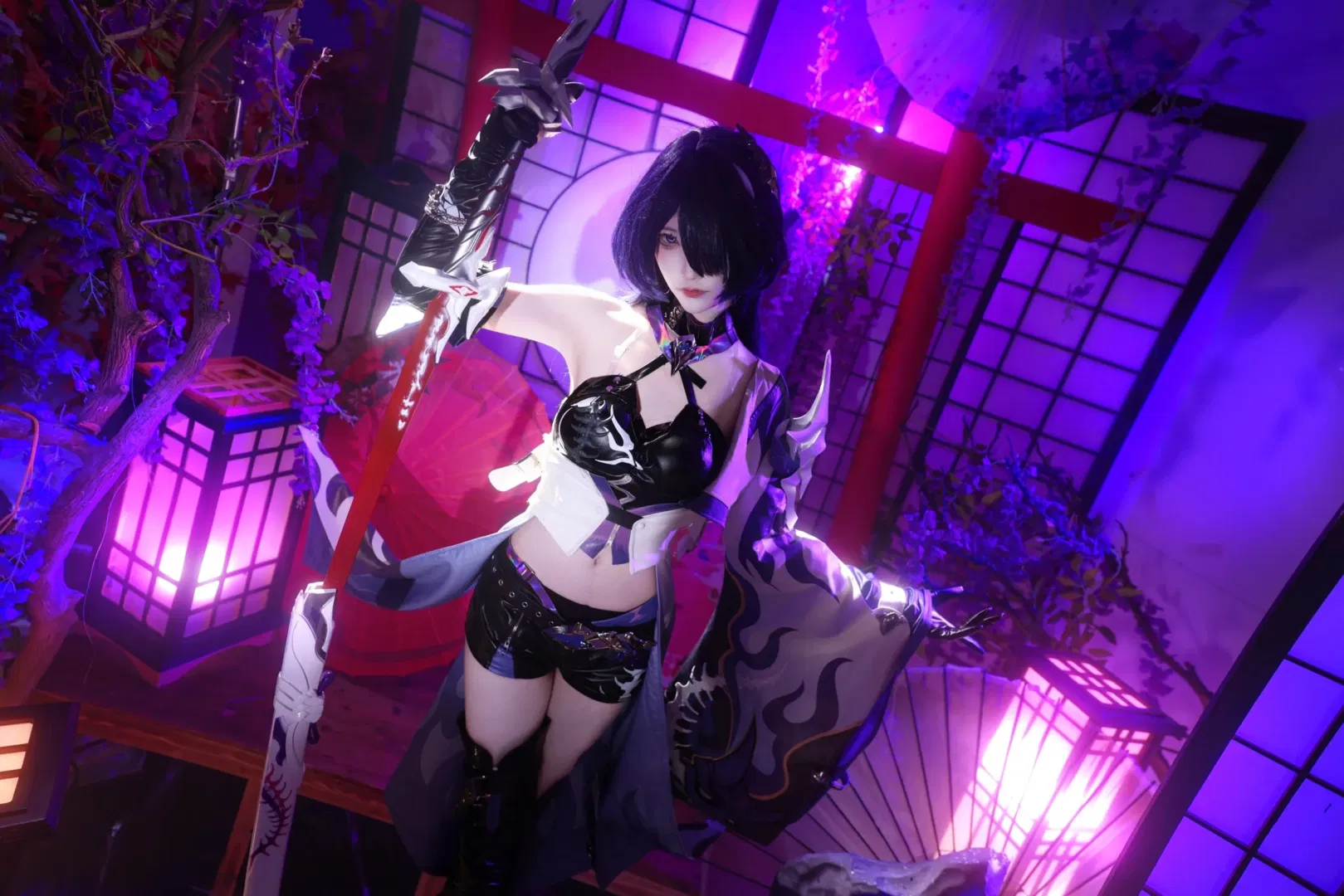 【黃泉cos】刀光與紫藤花交織的絢麗幻想 - 第 3 張