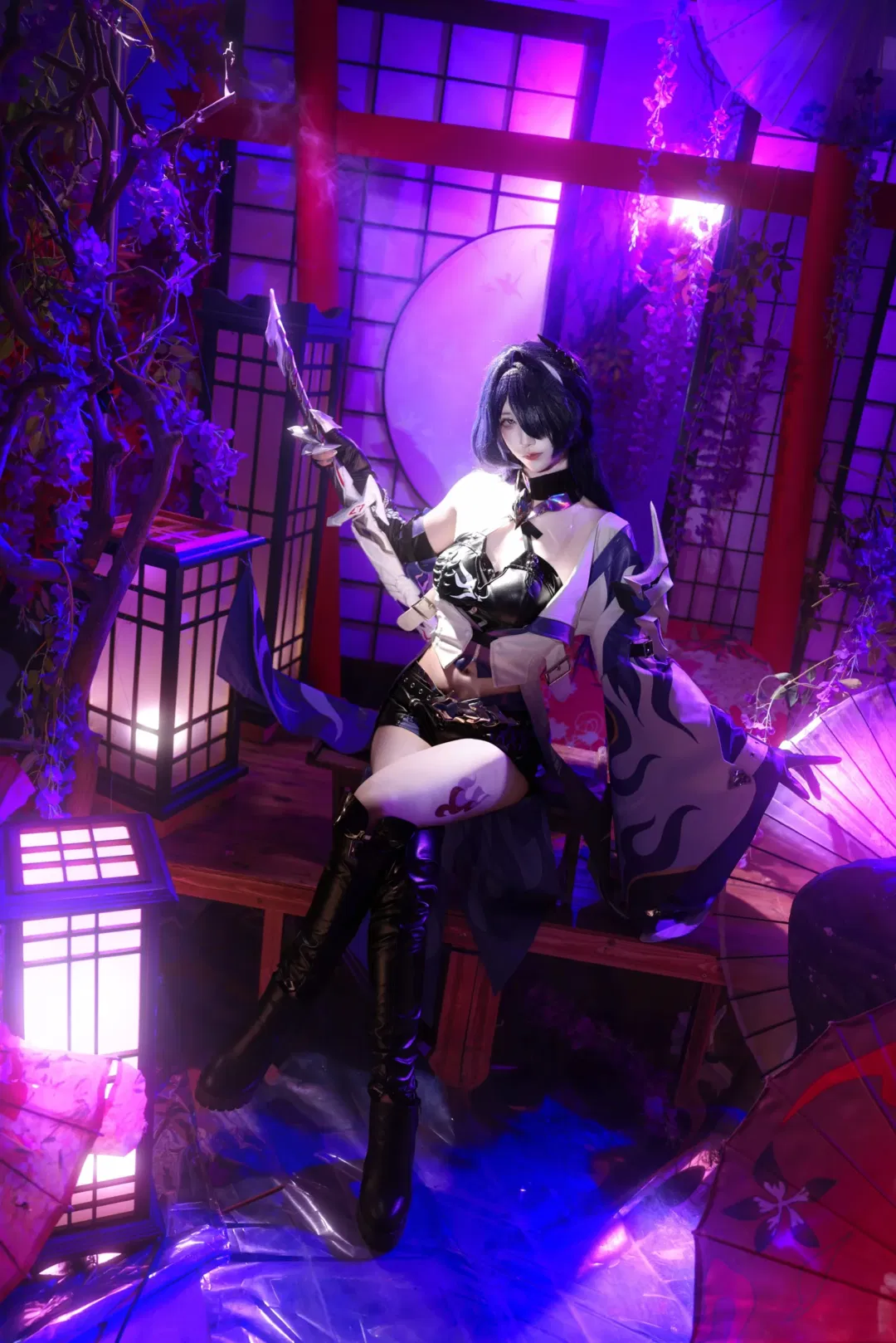 【黃泉cos】刀光與紫藤花交織的絢麗幻想 - 第 5 張