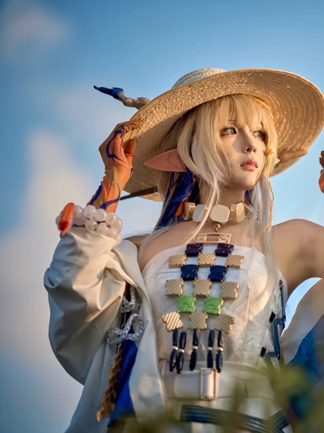 【黍cos】明日方舟的田野之风，阳光下的草帽与精灵耳 - 第 1 张