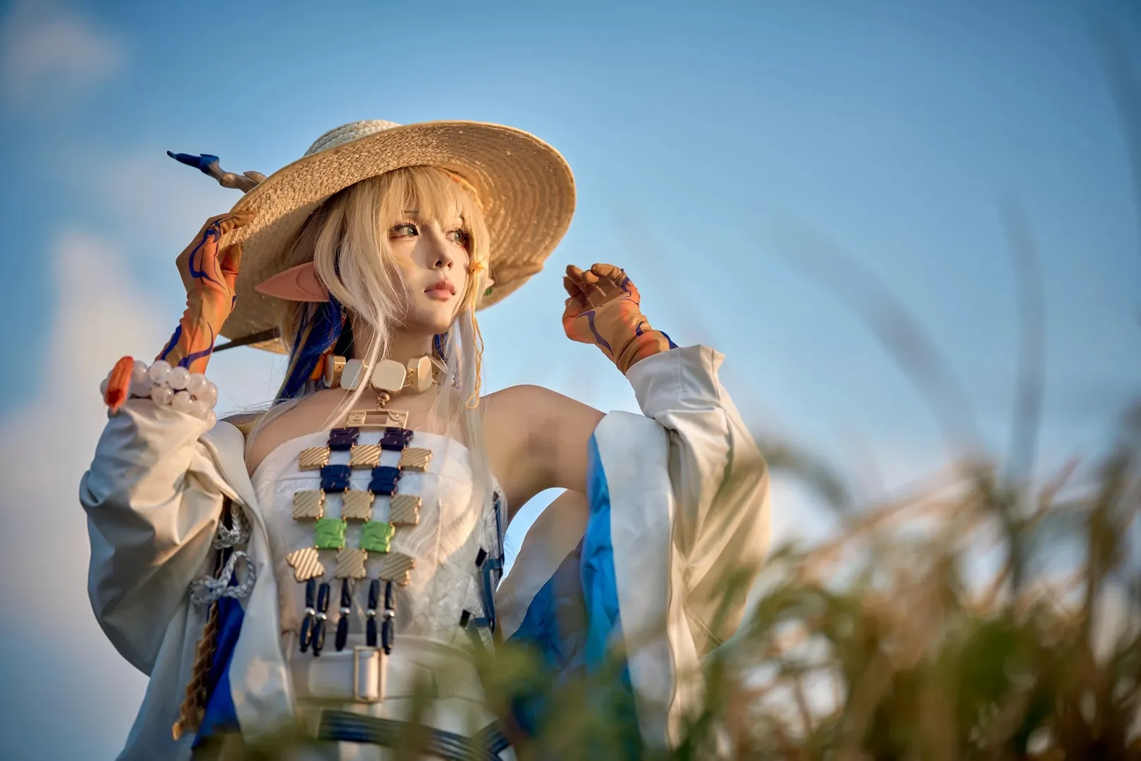【黍cos】明日方舟的田野之风，阳光下的草帽与精灵耳 - 第 3 张
