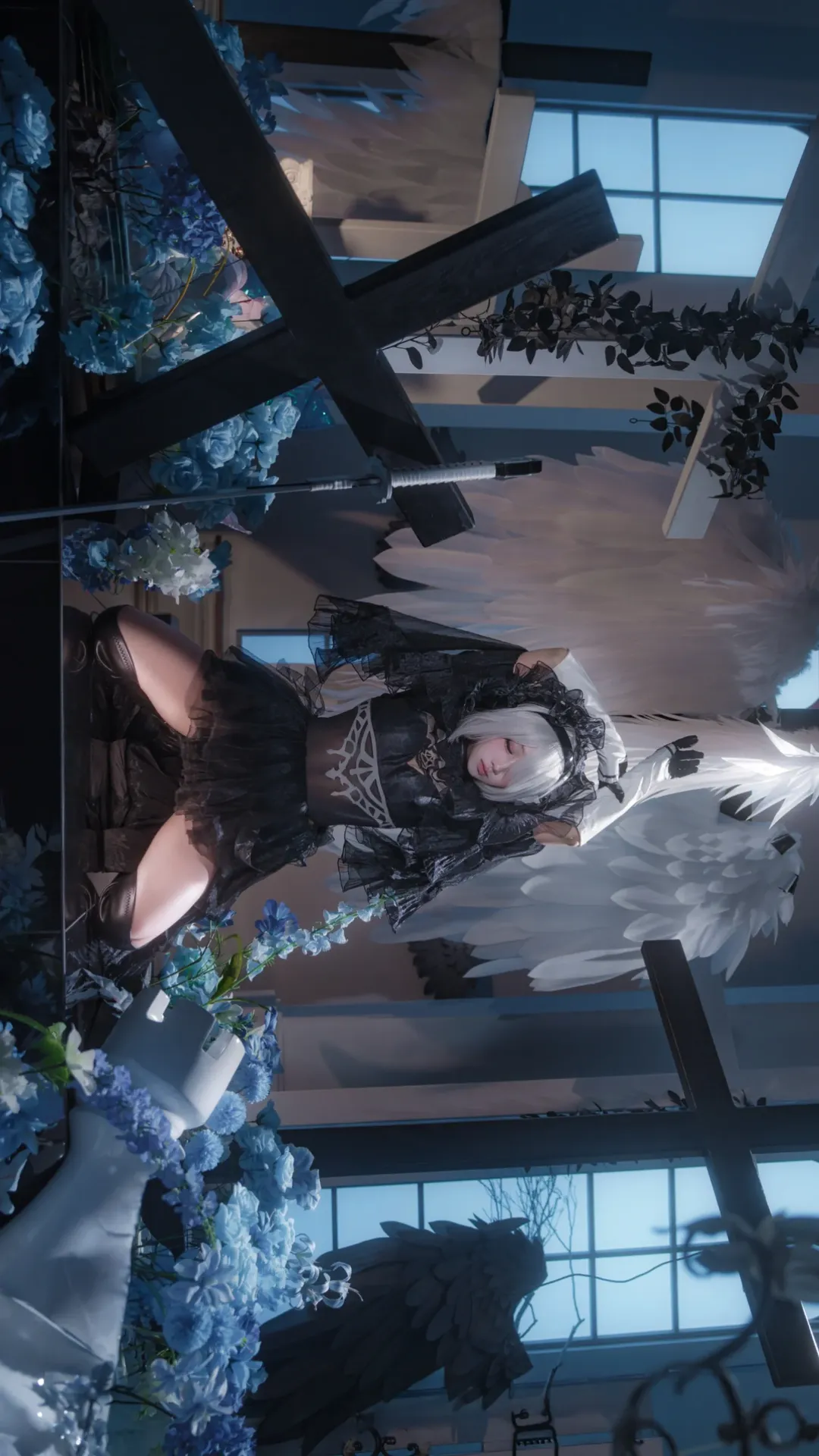 【尼尔2B cos】机械纪元的花嫁形态，黑纱与白翼的碰撞 - 第 2 张