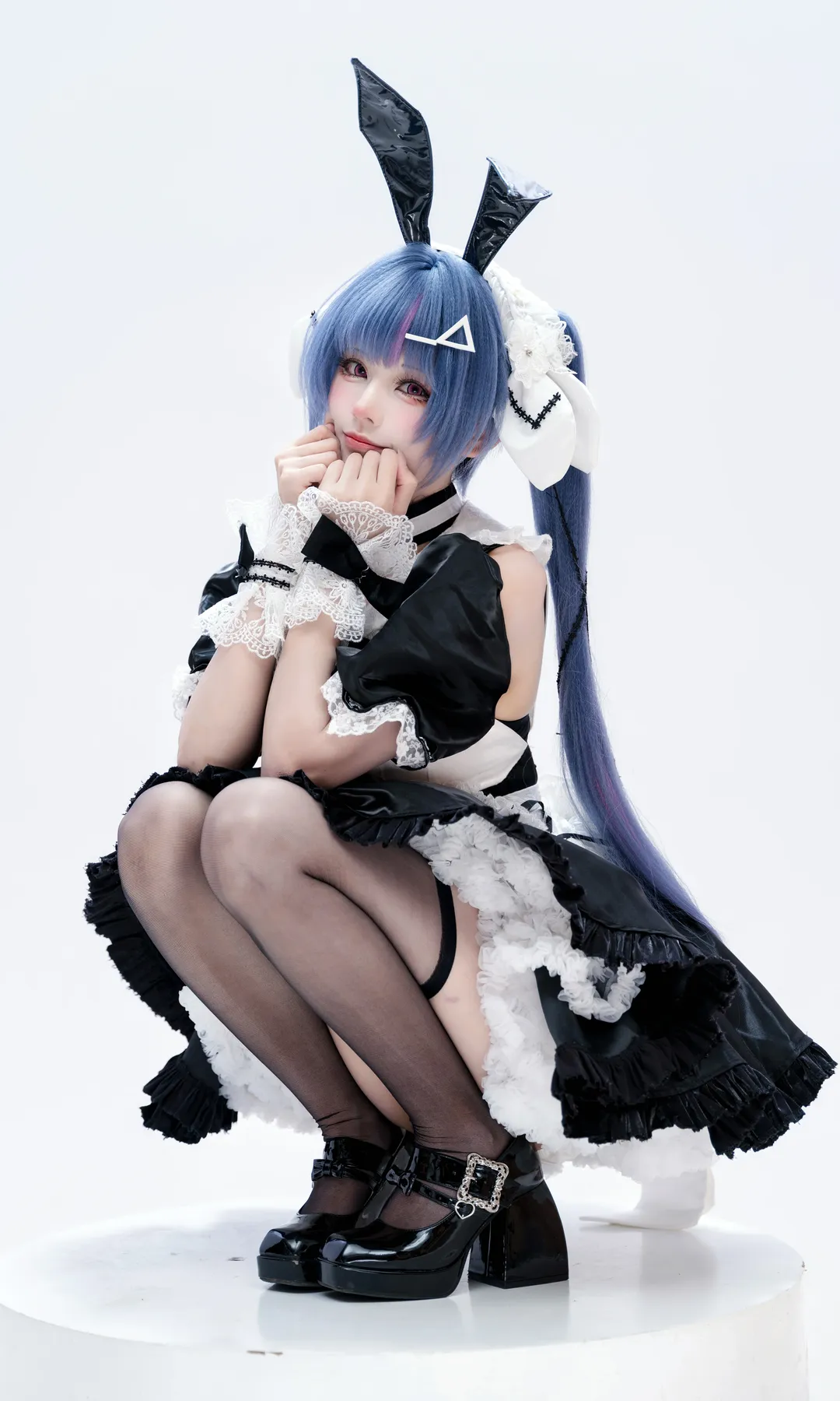 【薩里cos】碧藍航線薩里的黑白女僕與兔耳造型 - 第 2 張