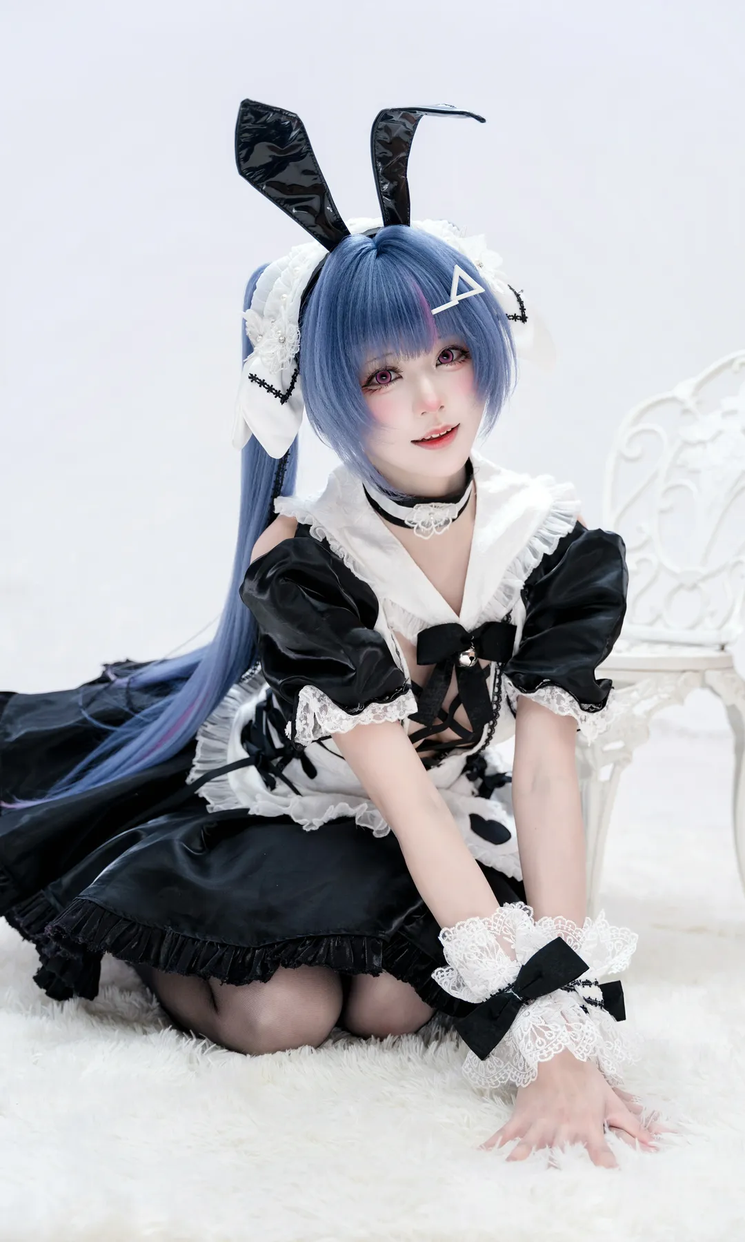 【薩里cos】碧藍航線薩里的黑白女僕與兔耳造型 - 第 4 張