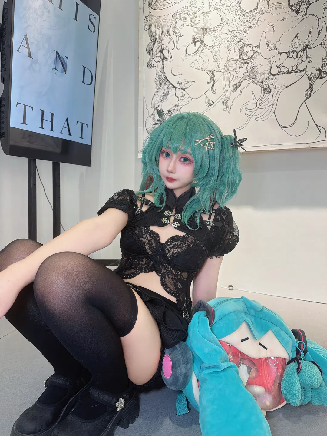 【初音未來cos】自搭初音未來打卡廣州GAF插畫藝術節 - 第 2 張