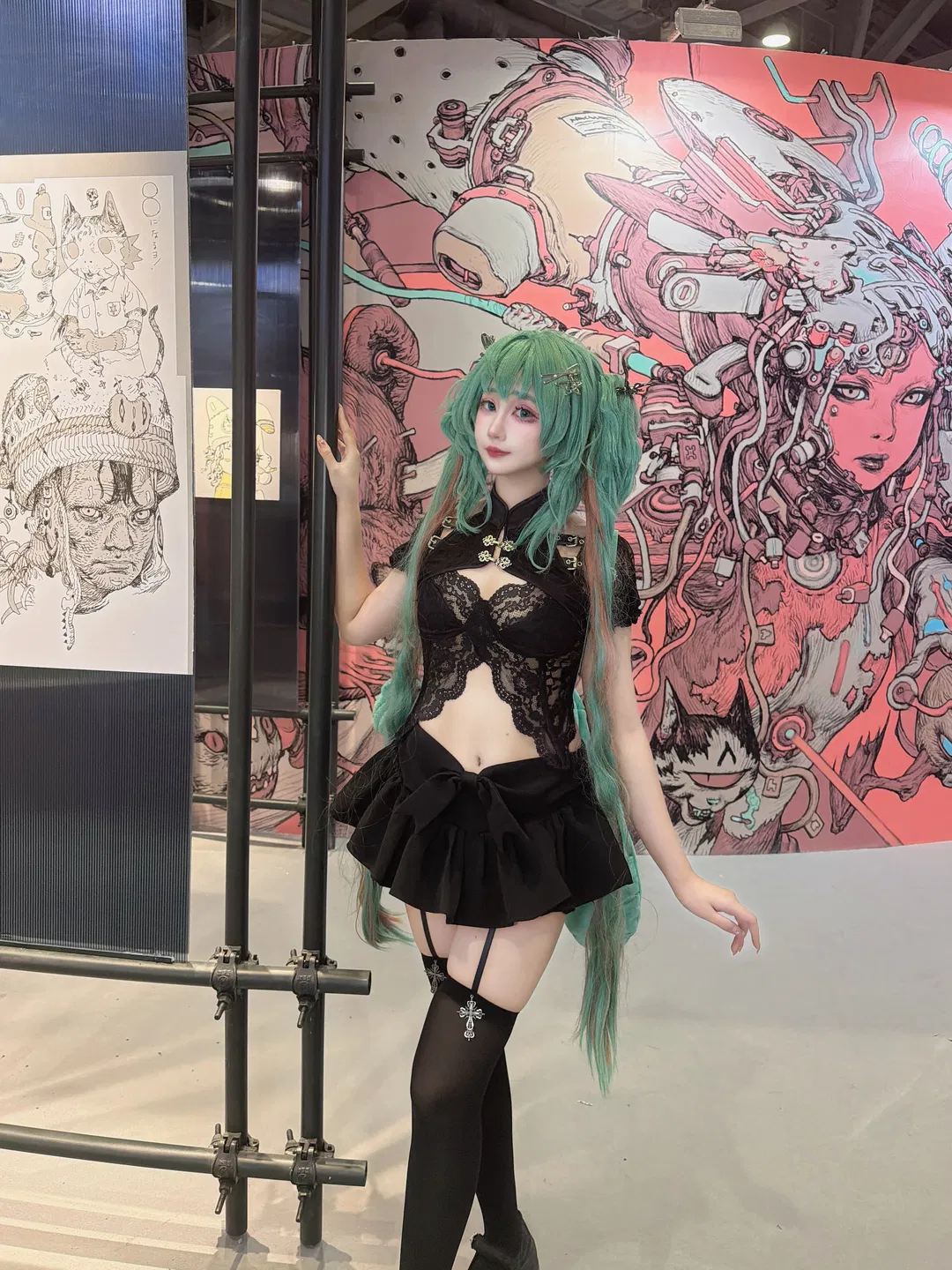 【初音未來cos】自搭初音未來打卡廣州GAF插畫藝術節 - 第 4 張