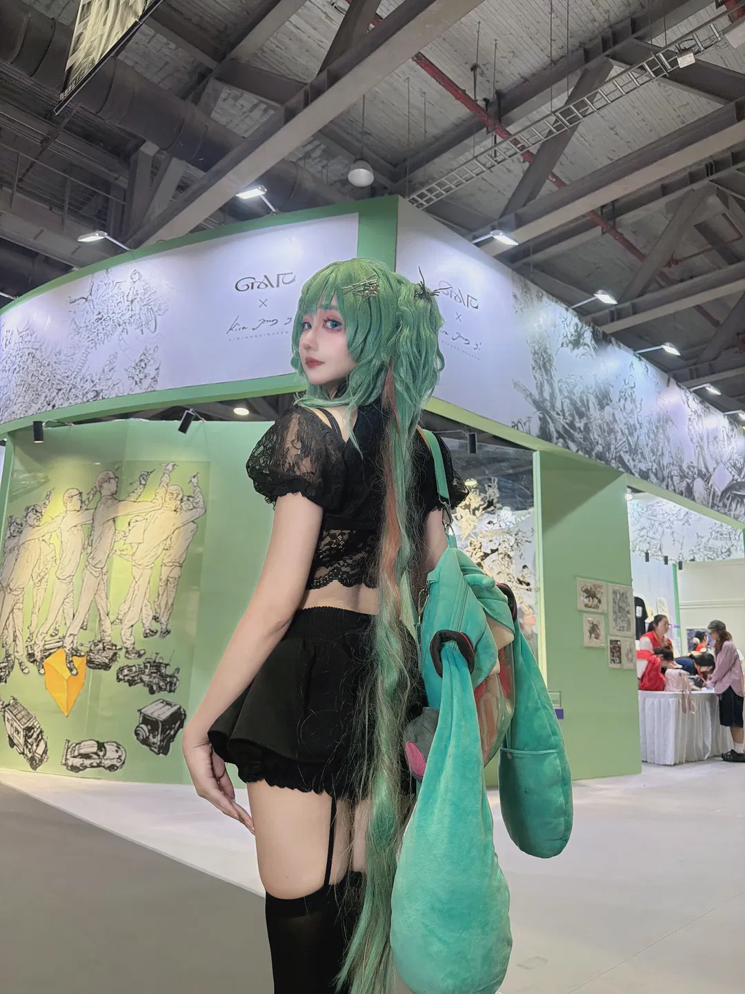 【初音未來cos】自搭初音未來打卡廣州GAF插畫藝術節 - 第 5 張
