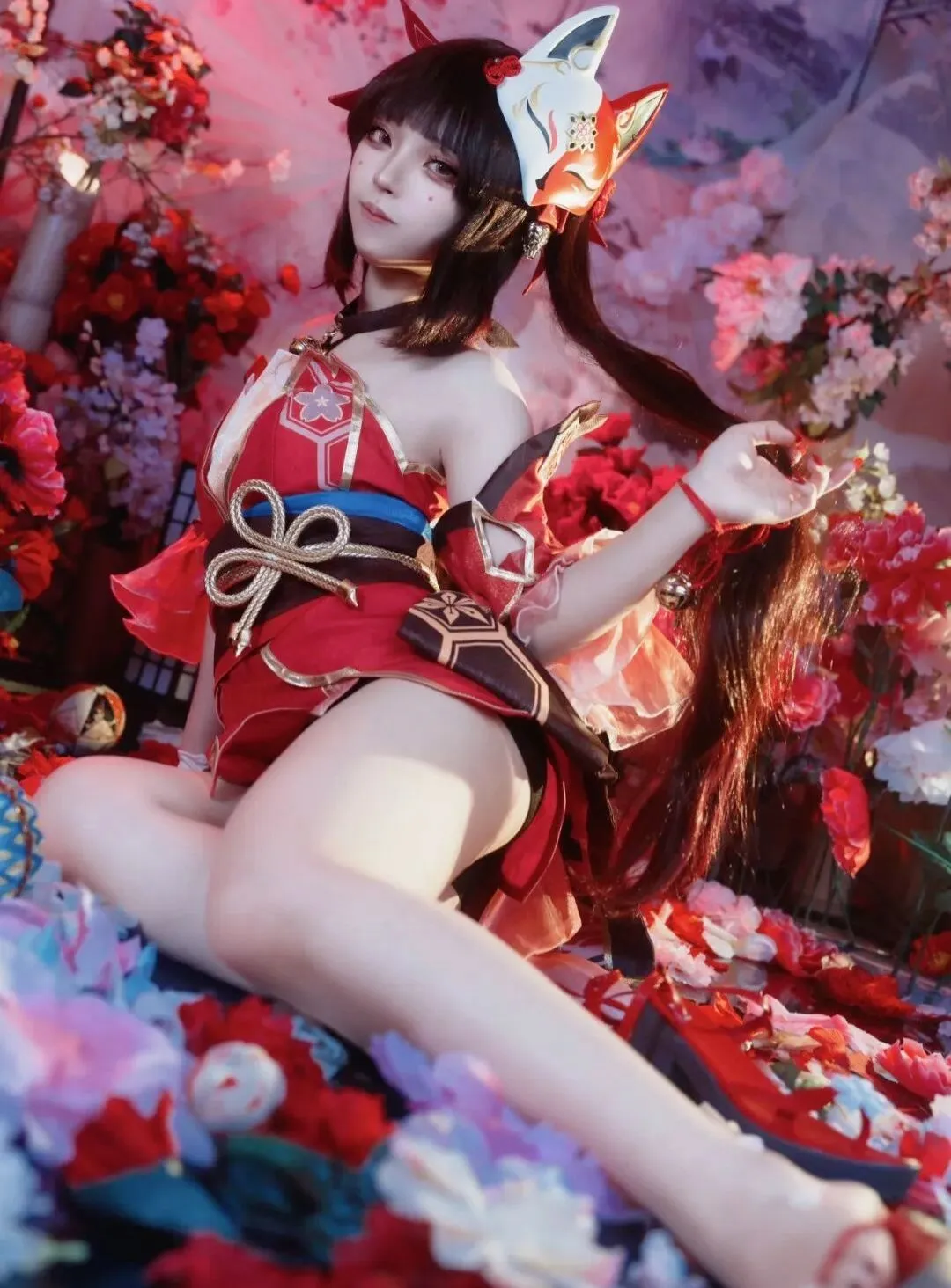 【花火cos】崩坏星穹铁道花火的花海和风写真 - 第 1 张